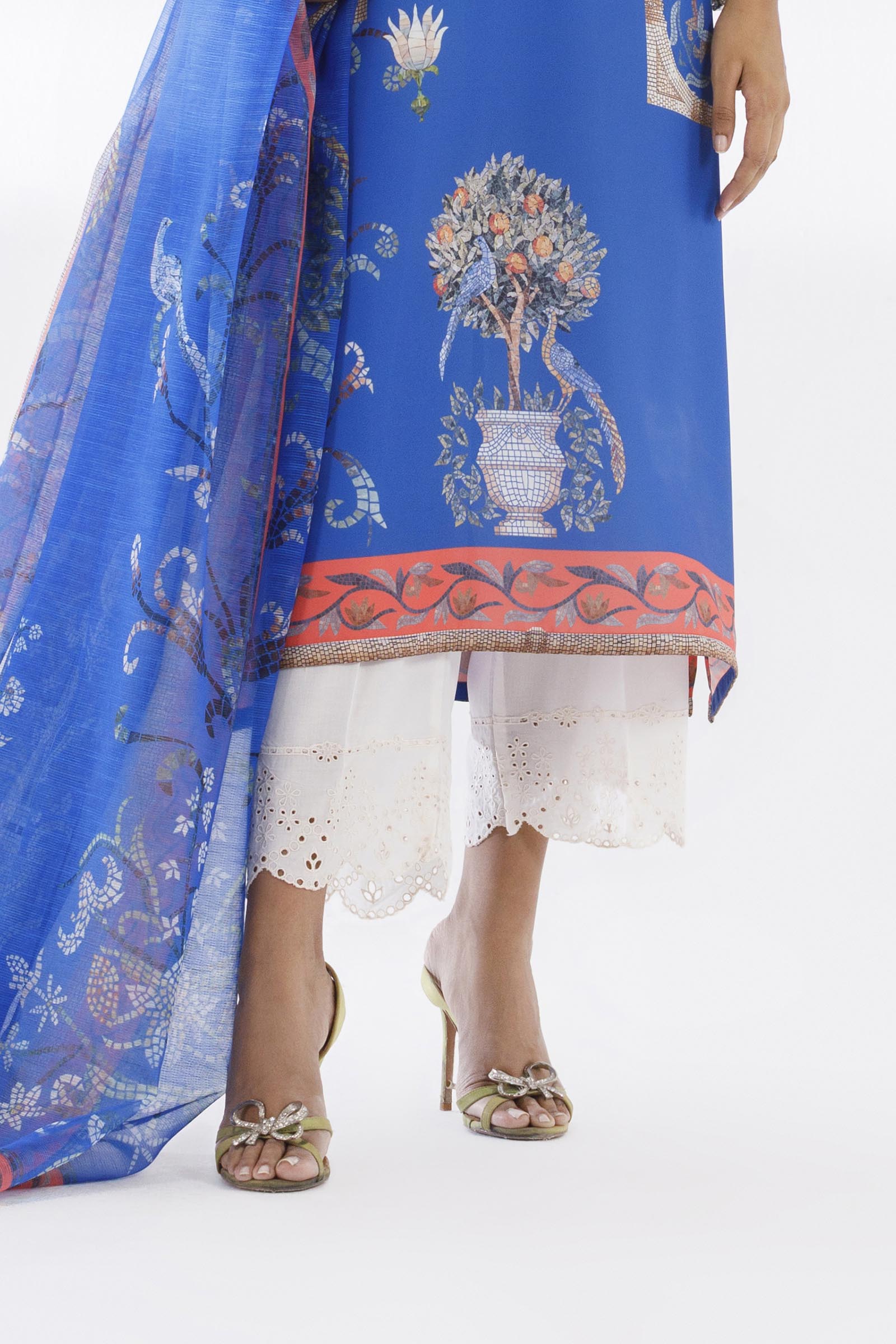 Stitched Lawn Embroidered Culotte