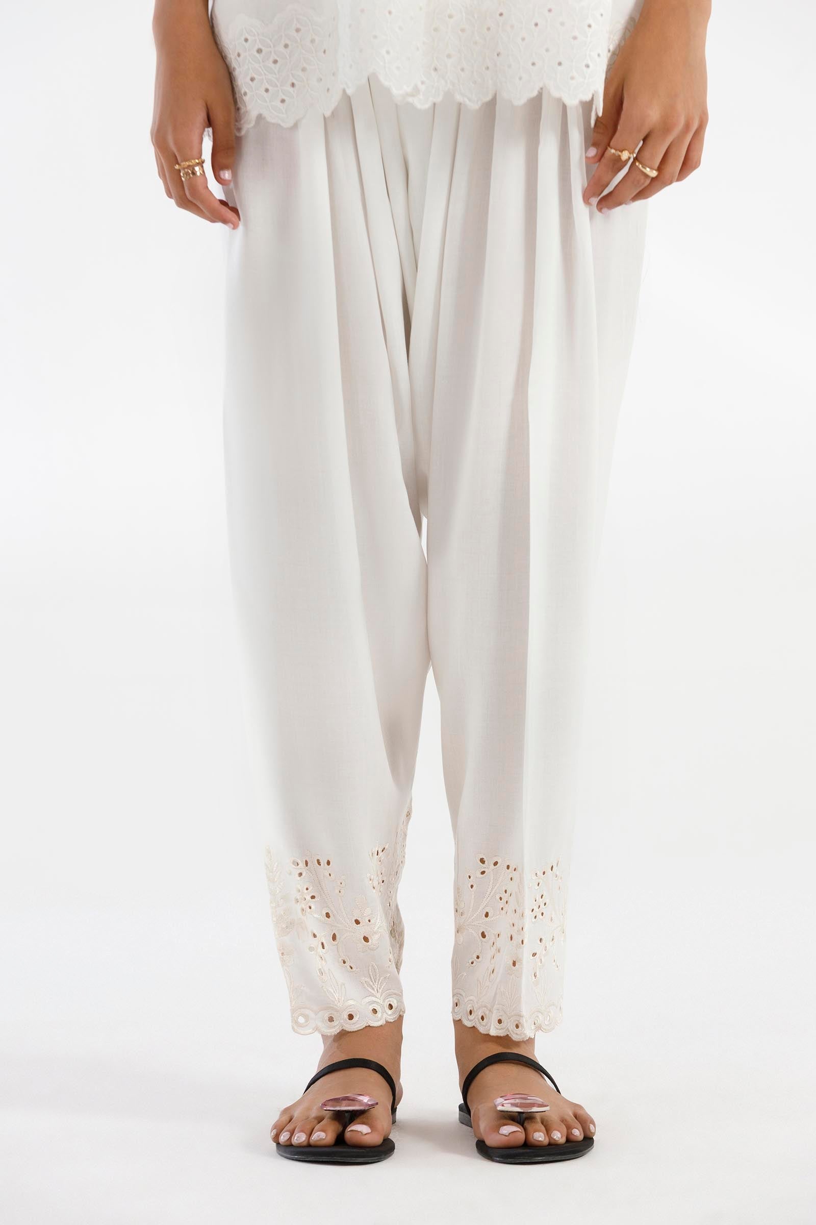 Stitched Lawn Embroidered Shalwar