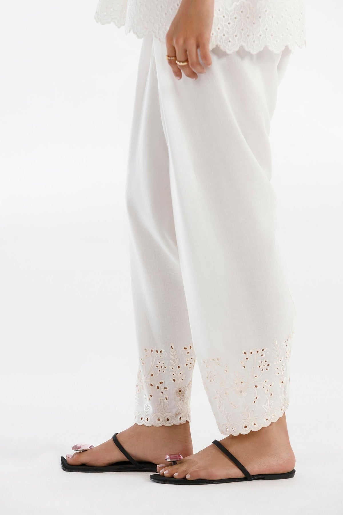 Stitched Lawn Embroidered Shalwar