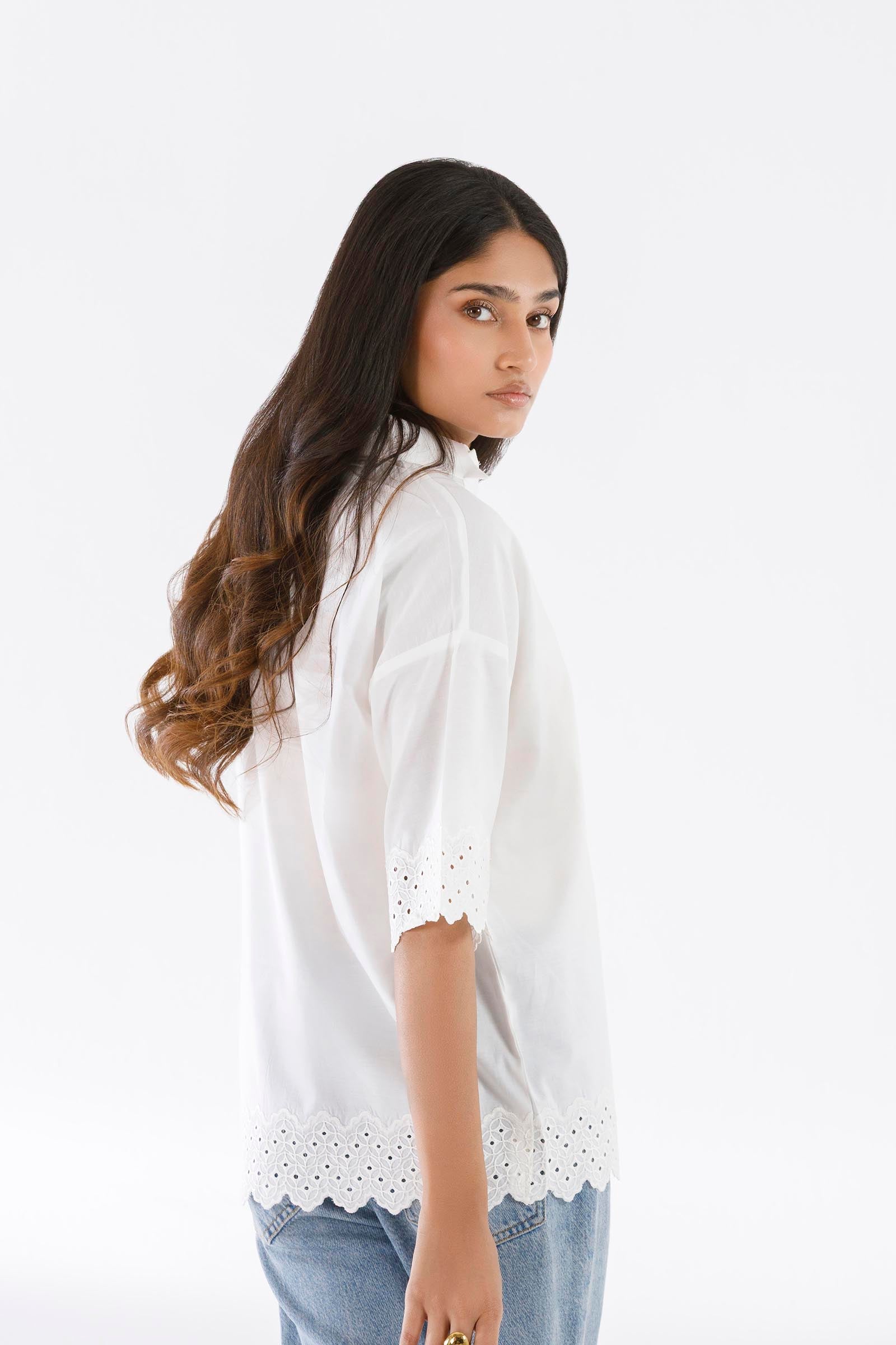 Embroidered Slub Shirt