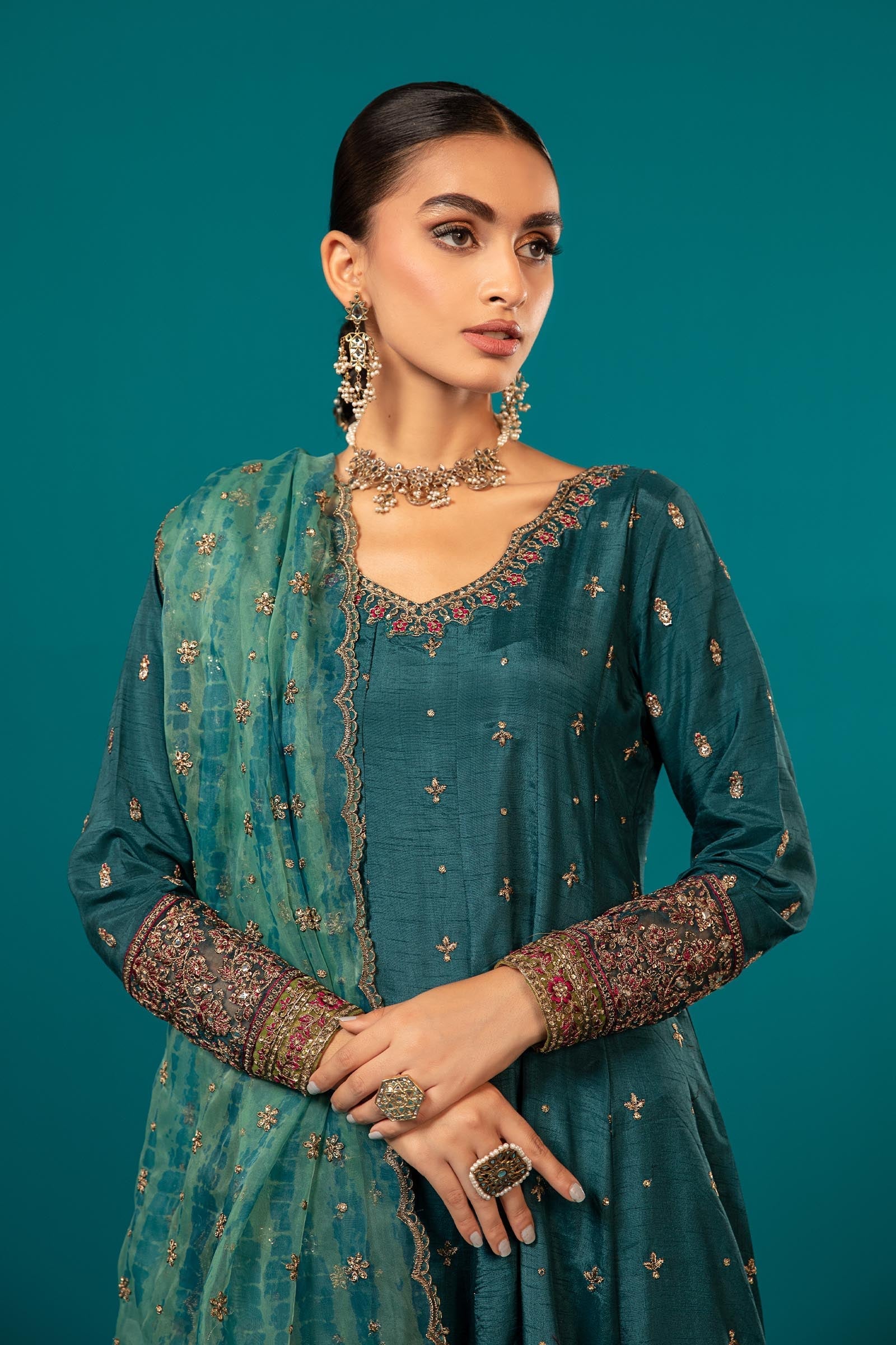 3 Piece Embroidered Suit