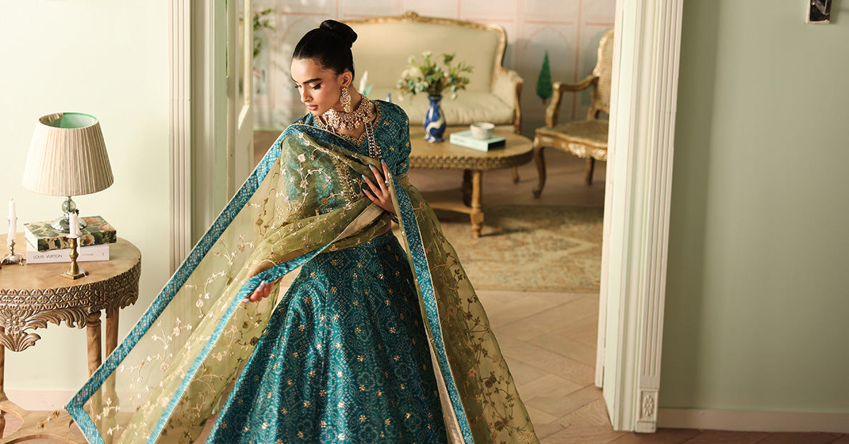 3 Piece Embroidered Raw Silk Suit