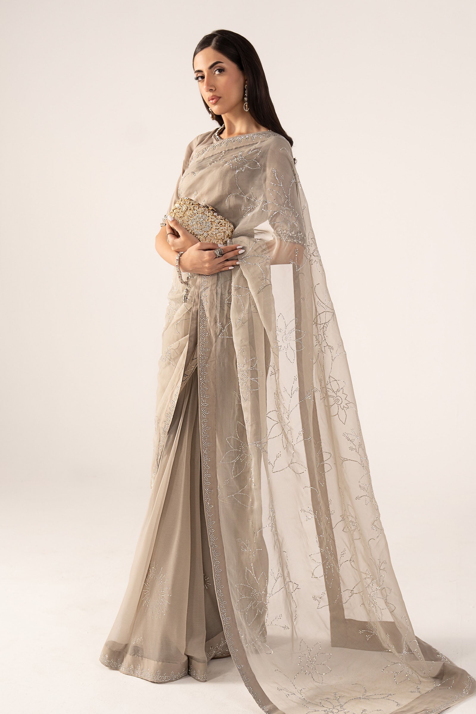 Embellished Chiffon Saree