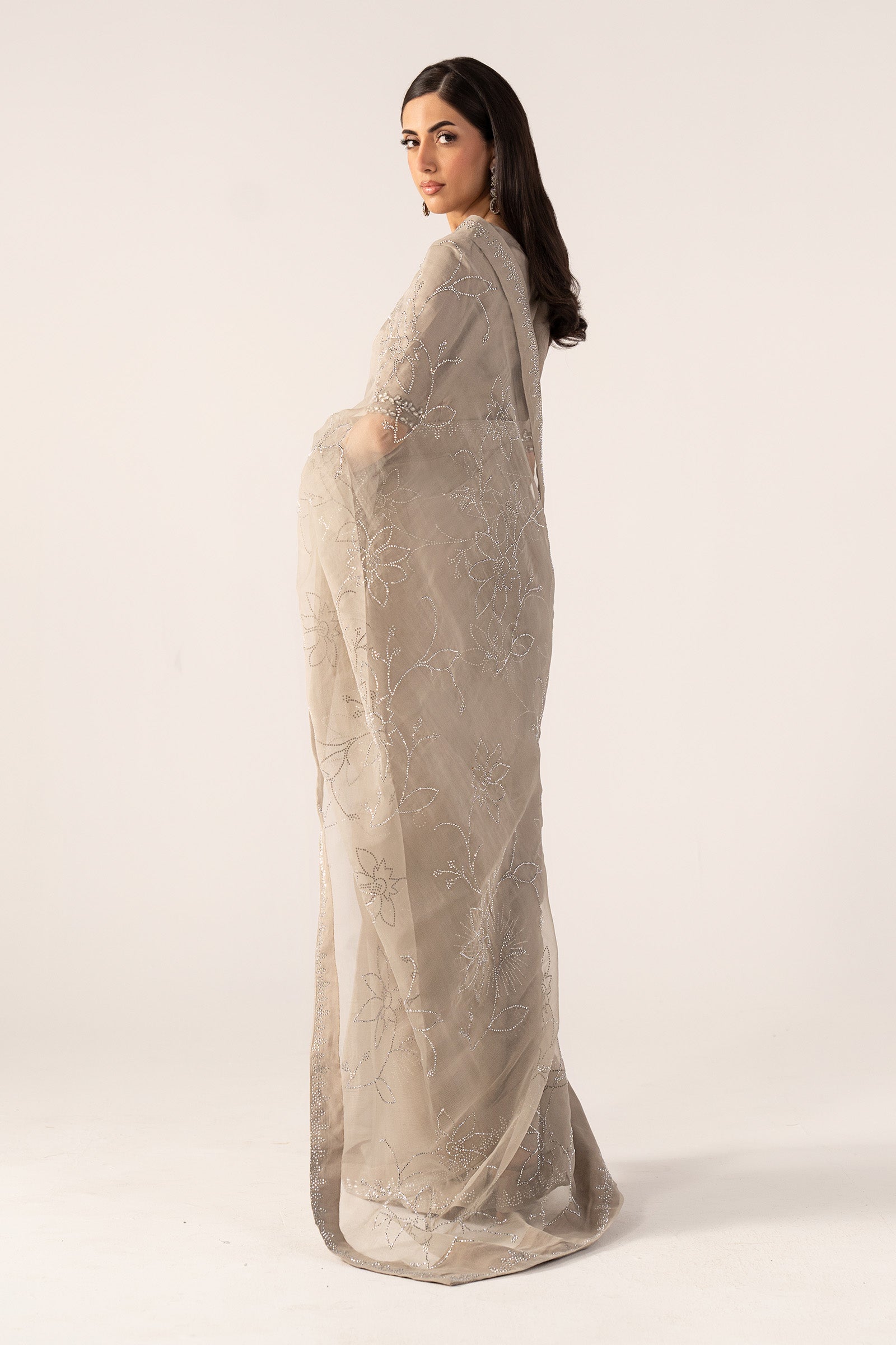 Embellished Chiffon Saree
