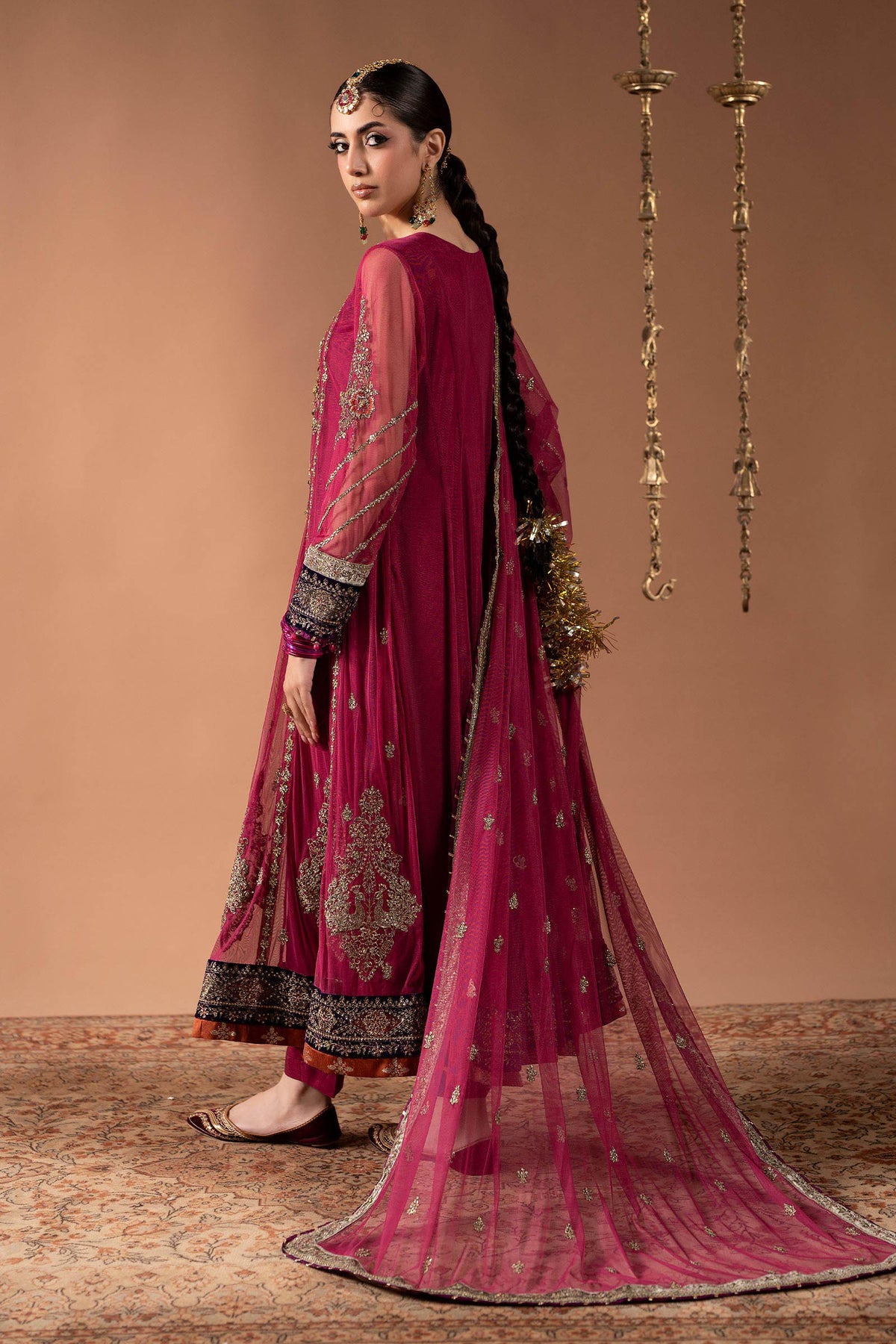3 Piece Embroidered Net Suit