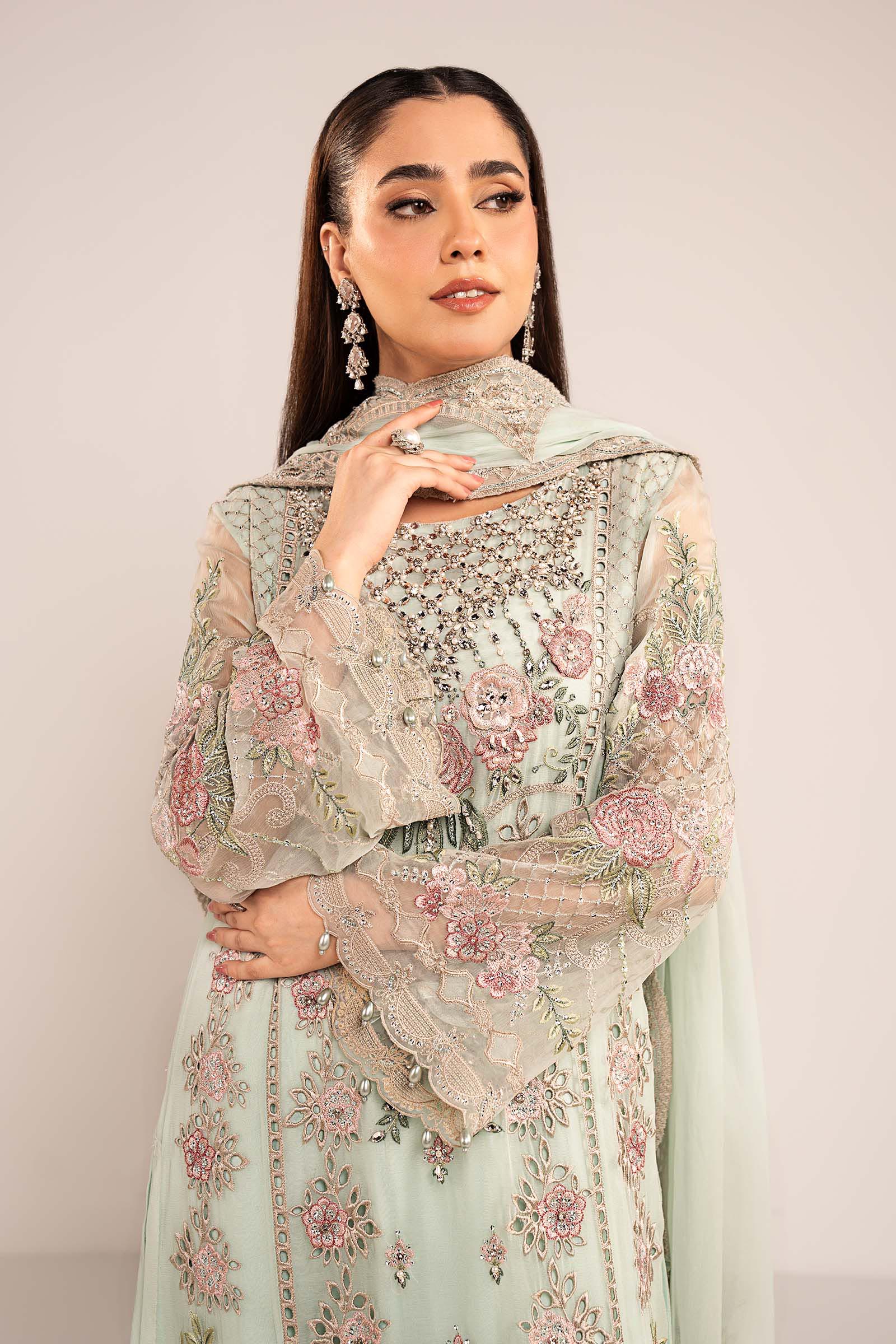 3 Piece Embroidered Chiffon Suit