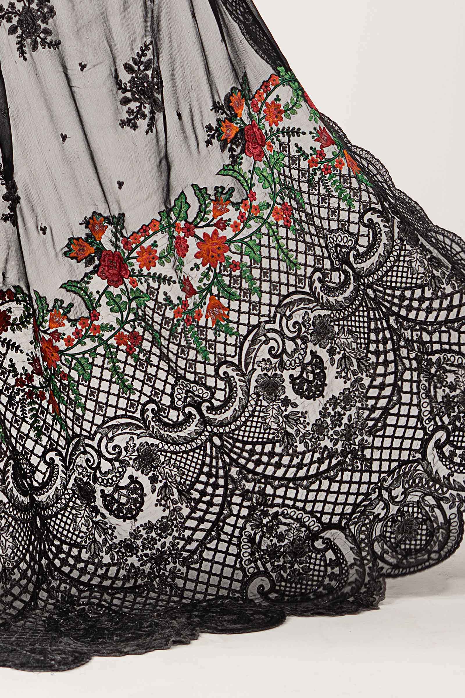Embroidered Chiffon Saree
