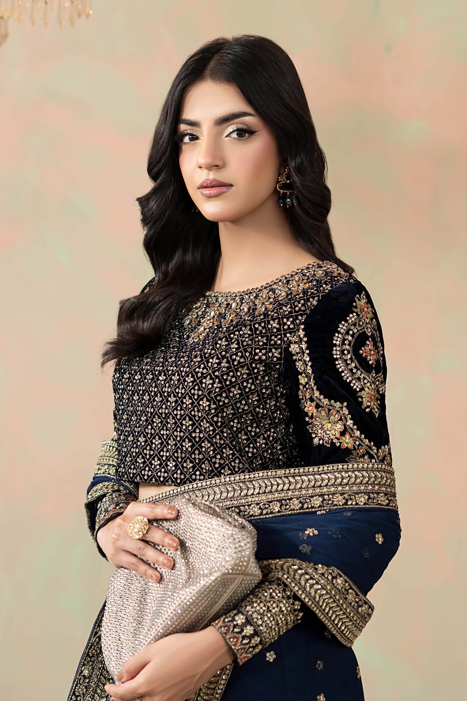 Embroidered Net Saree