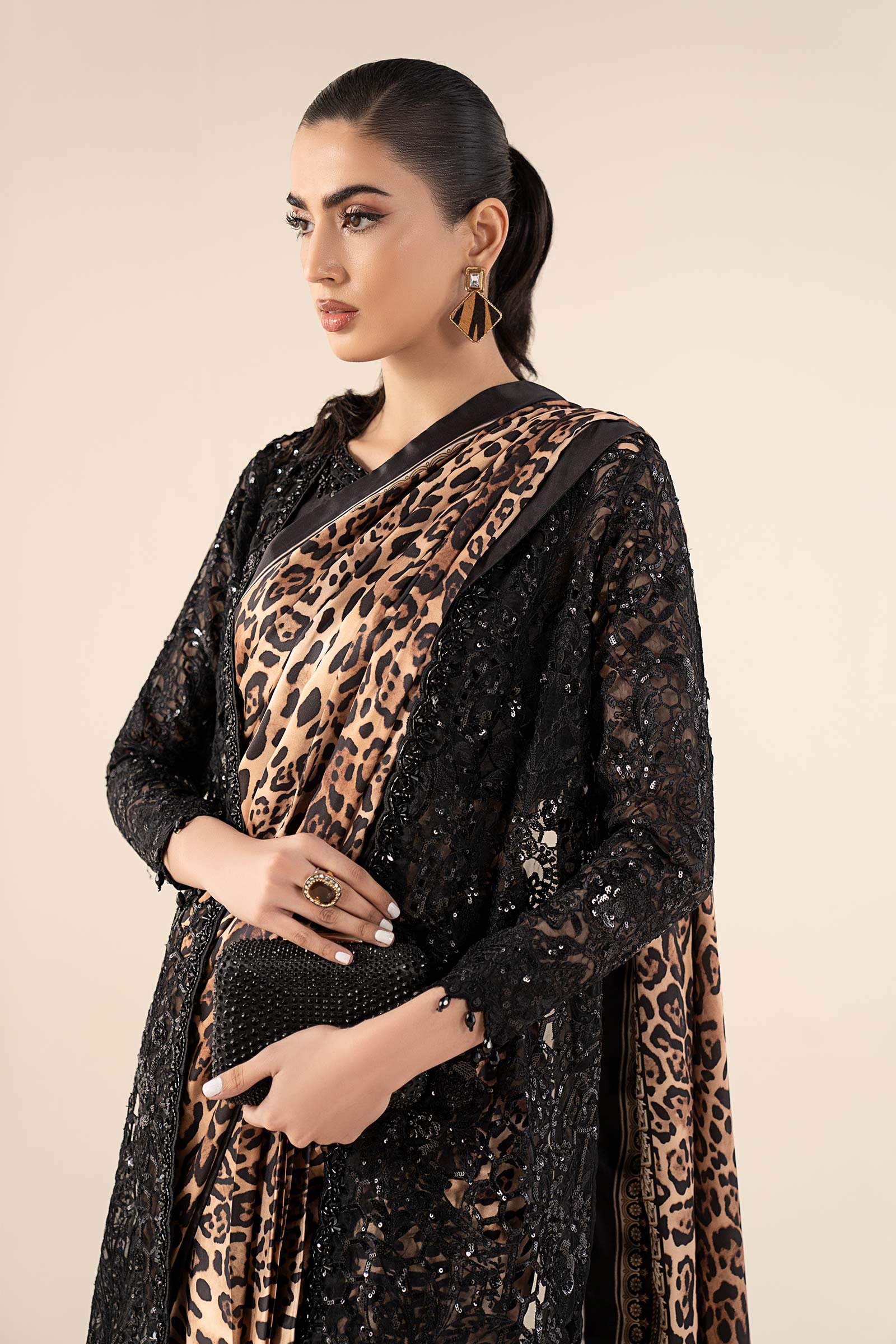 Embroidered Satin Silk Saree