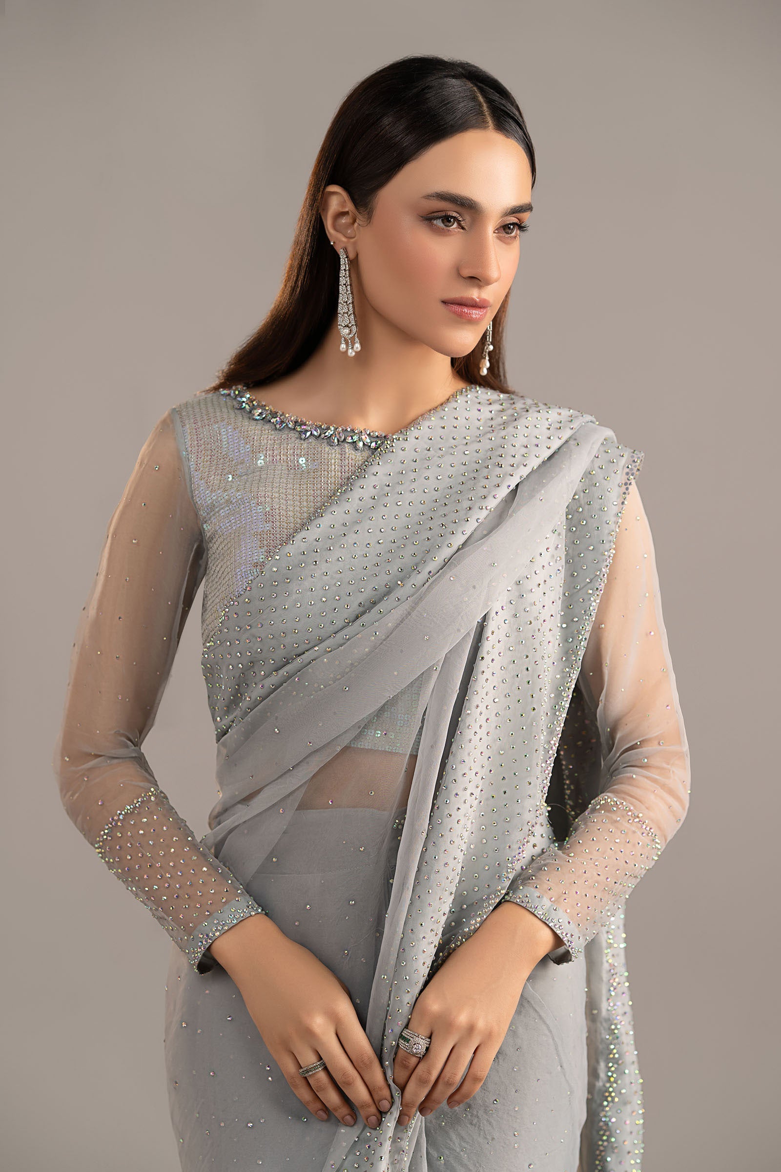Embellished Organza Saree