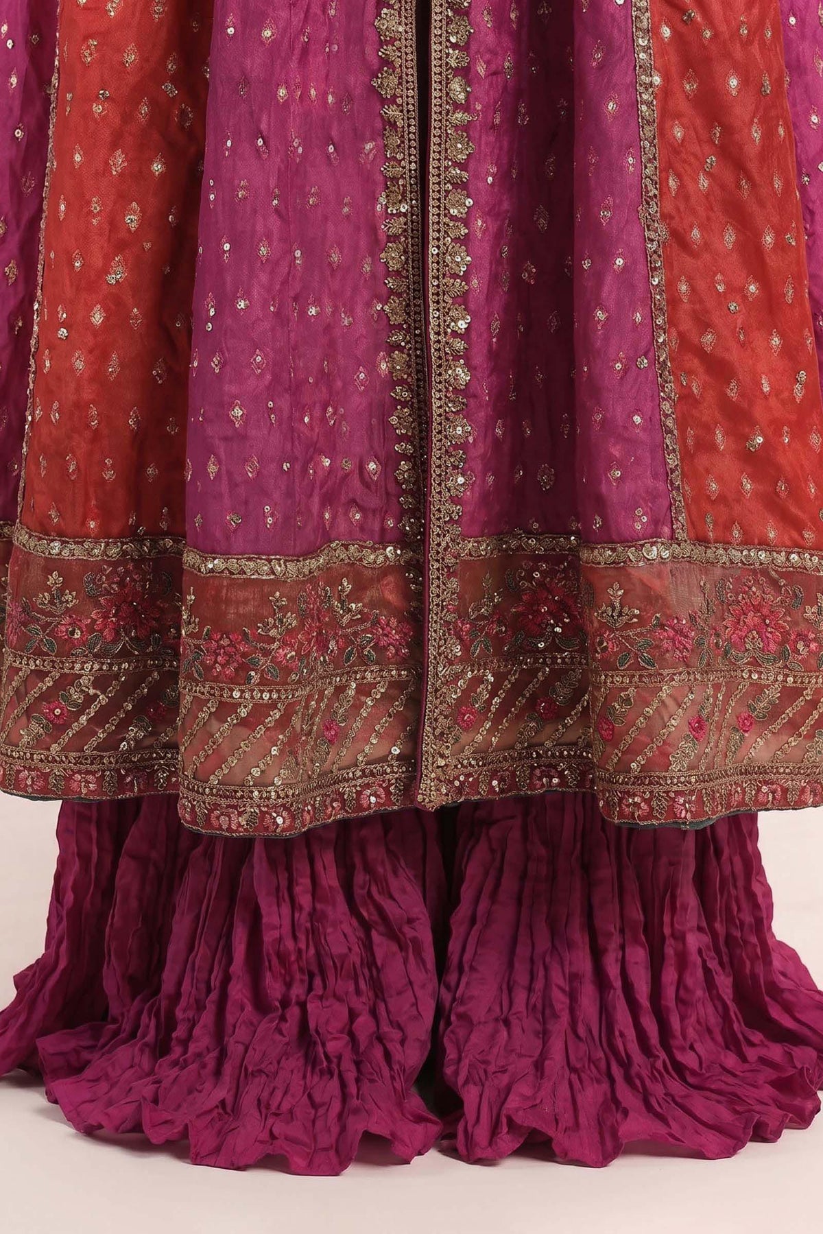 3 Piece Embroidered Silk Lurex Jacquard Suit