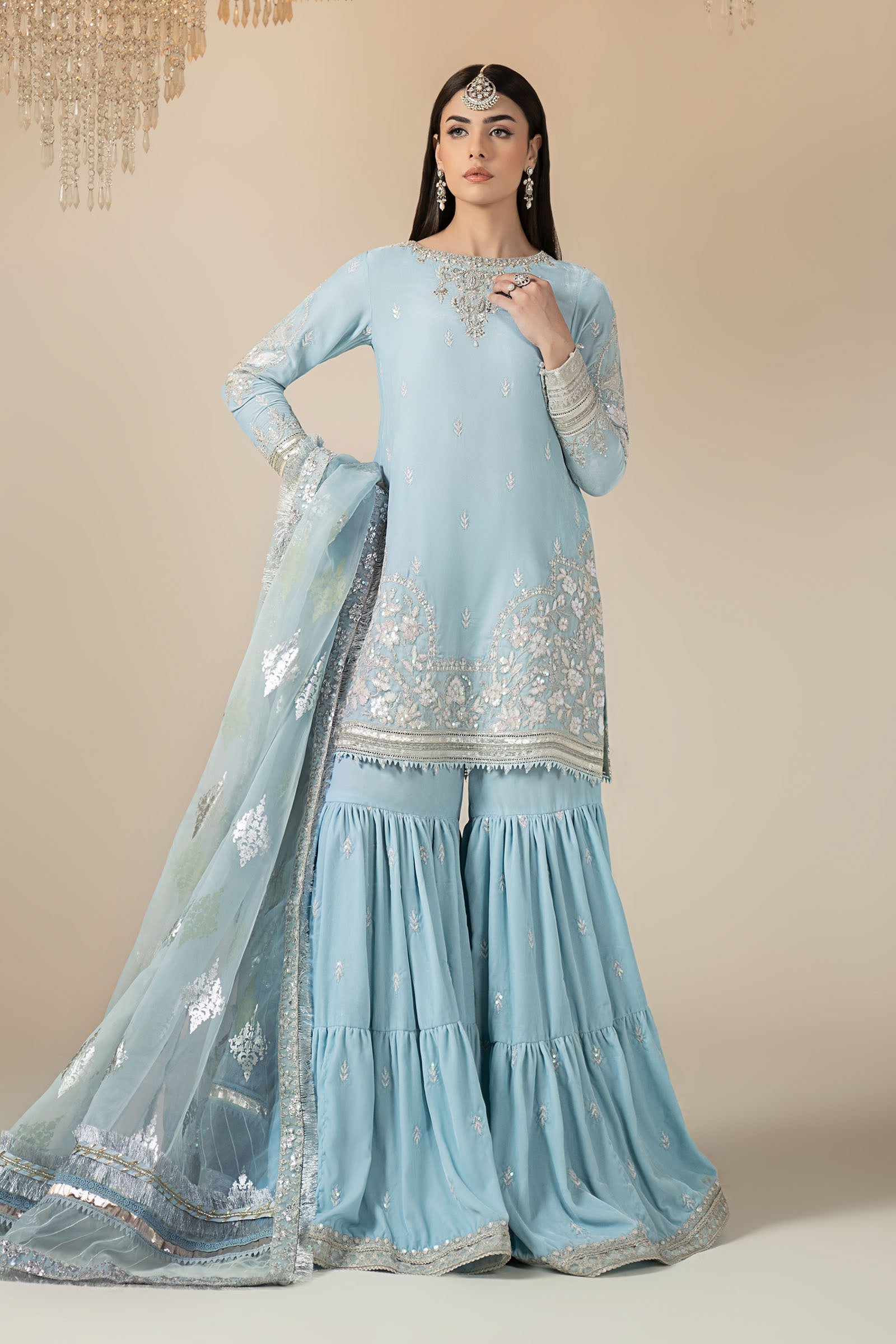 3 Piece Embroidered Velvet Suit