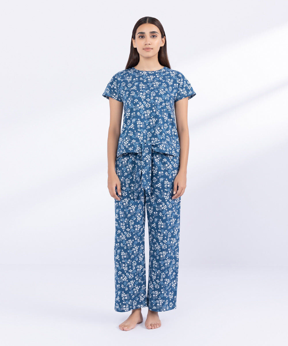 Woman - Blue Printed T-shirt