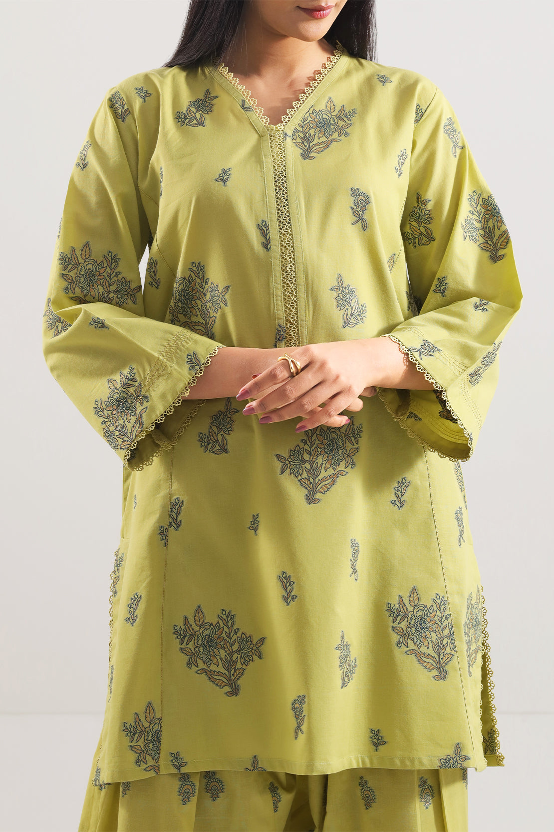 Cotton Jacquard Stitched 2 Piece (Shirt/Trouser)103175