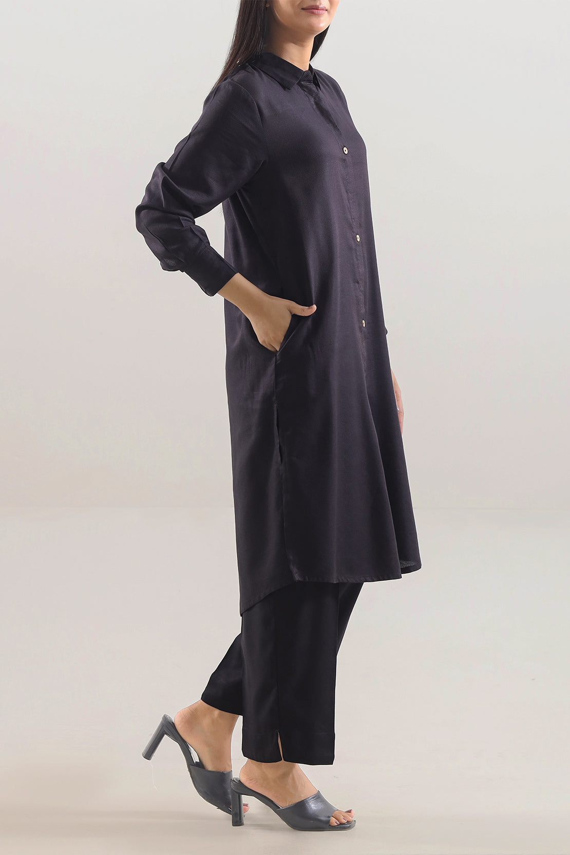 Cotton Jacquard Stitched 2 Piece (Shirt/Trouser)117229