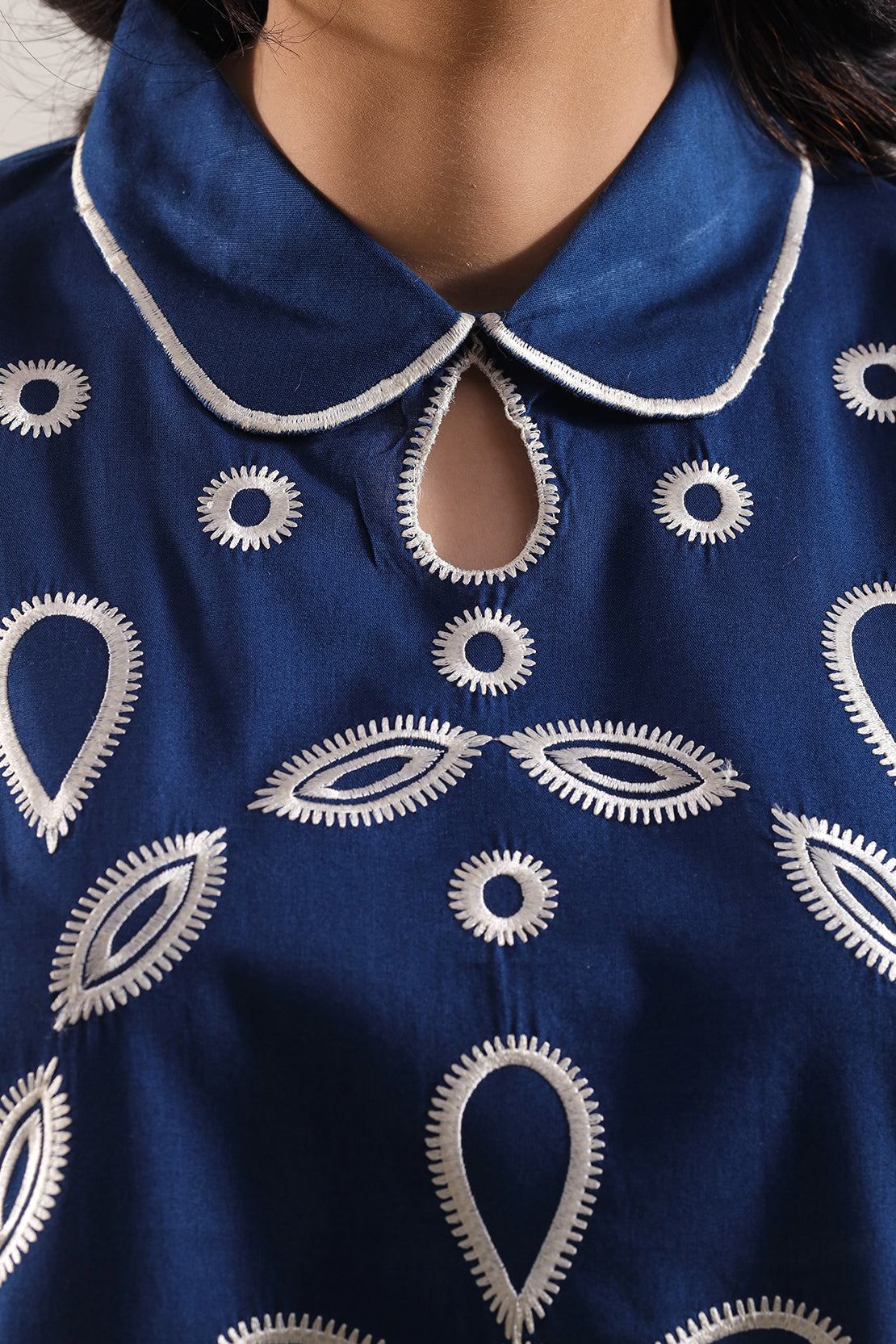 Solid Embroidered Cambric Stitched 2 Piece (Shirt/Trouser)124918