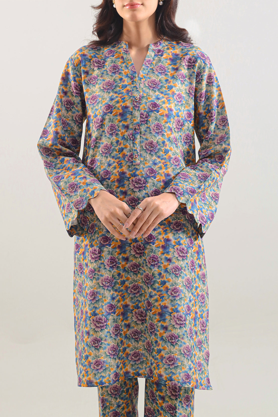 Printed Khaddar Stitched 2 Piece (Shirt/Trouser)126567