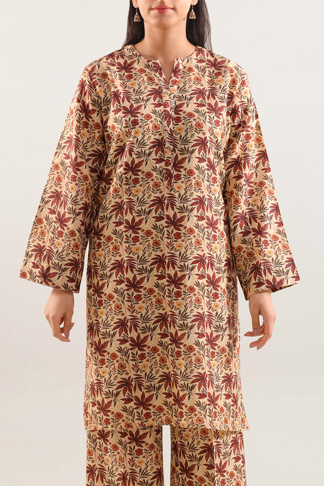 Printed Khaddar Stitched 2 Piece (Shirt/Trouser)126882