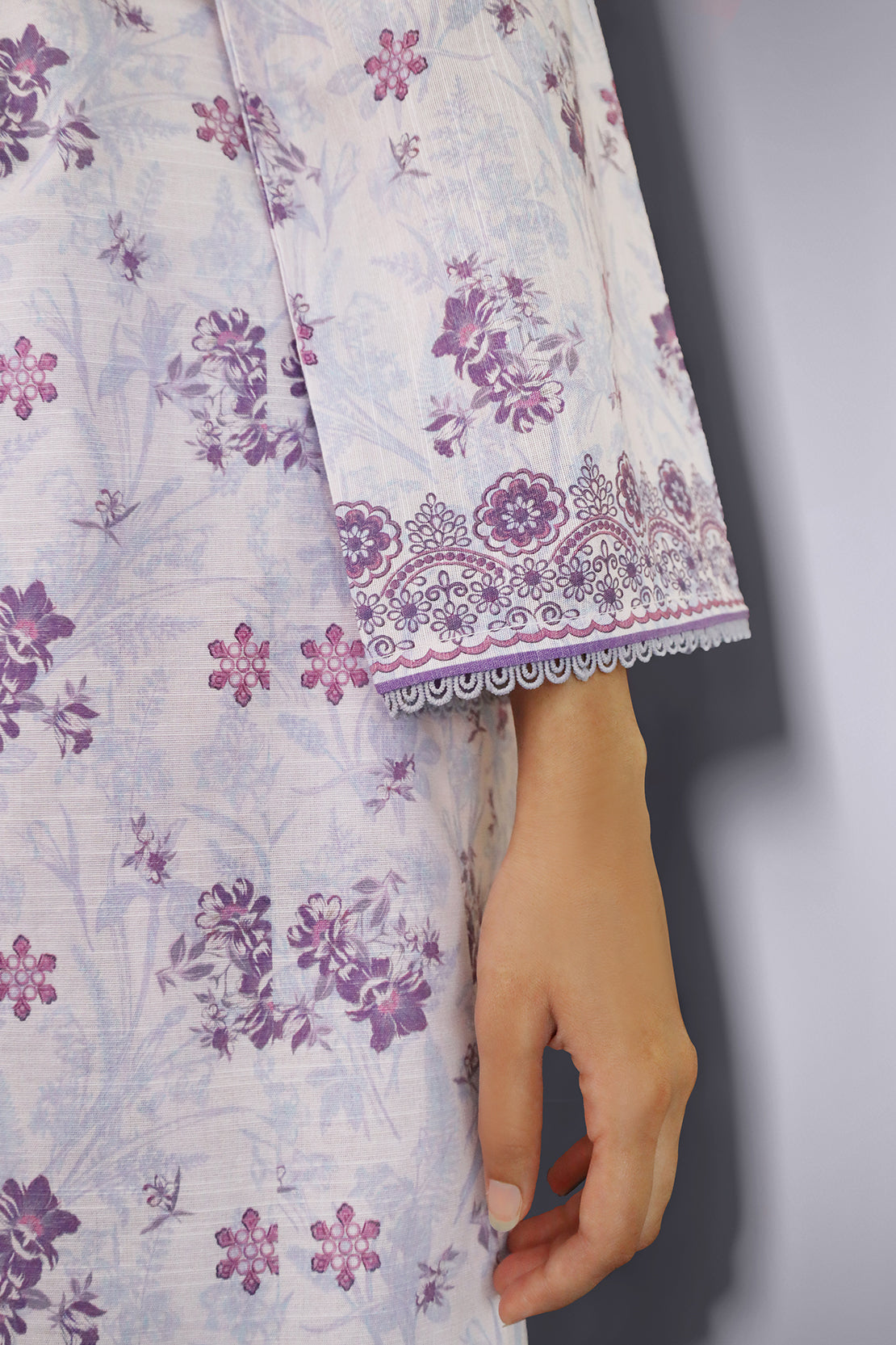 Printed Khaddar Stitched Shirt50407