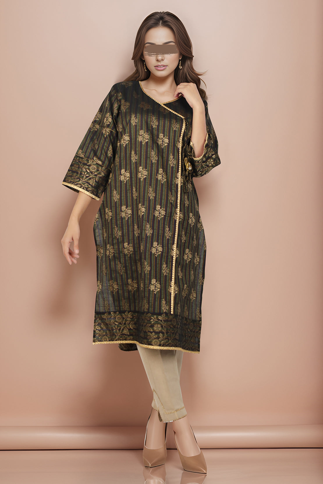 Jacquard Cotton Stitched Shirt49715