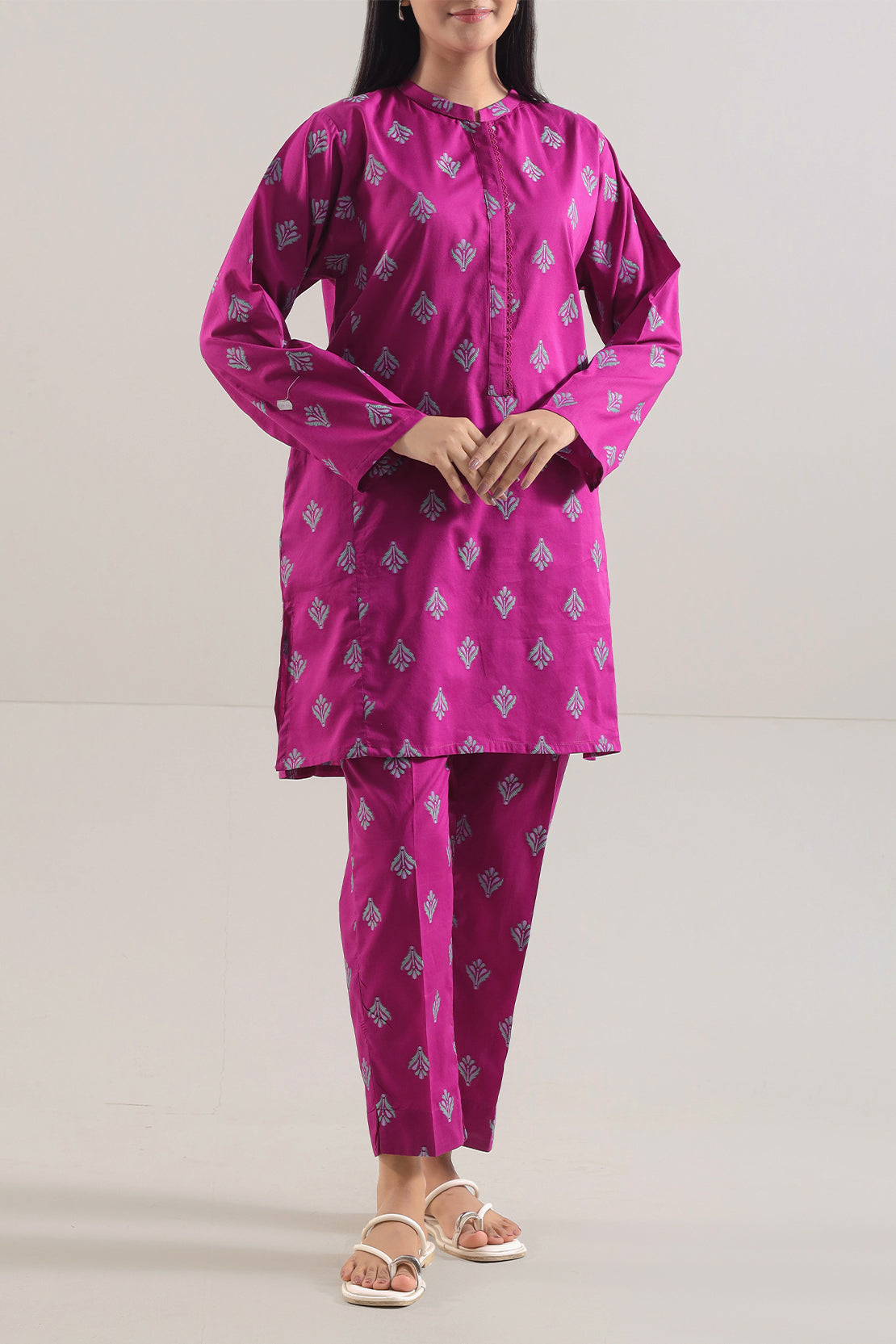 Cotton Jacquard Stitched 2 Piece (Shirt/Trouser)117797