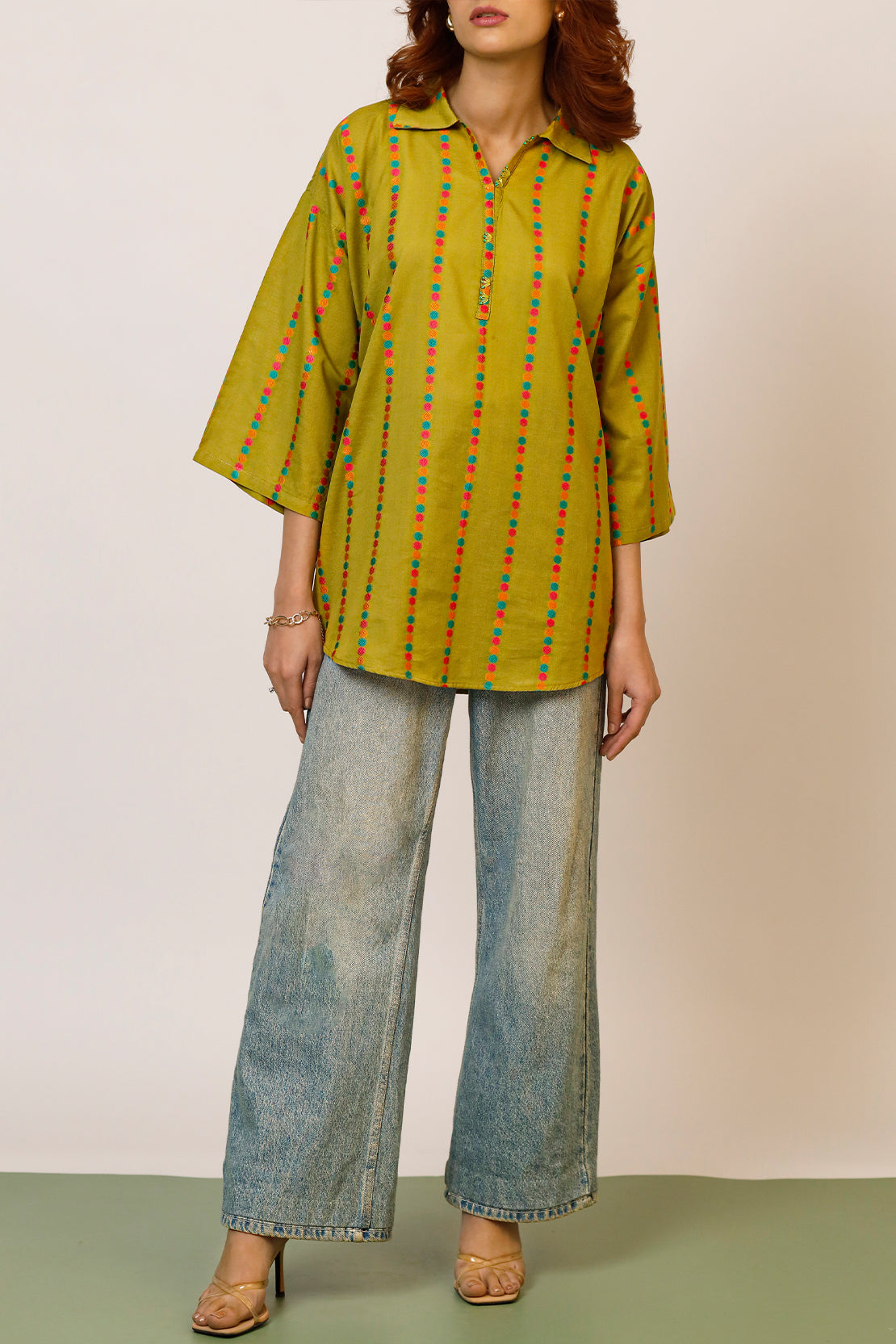 Cotton Jacquard Stitched 2 Piece (Shirt/Trouser)59360