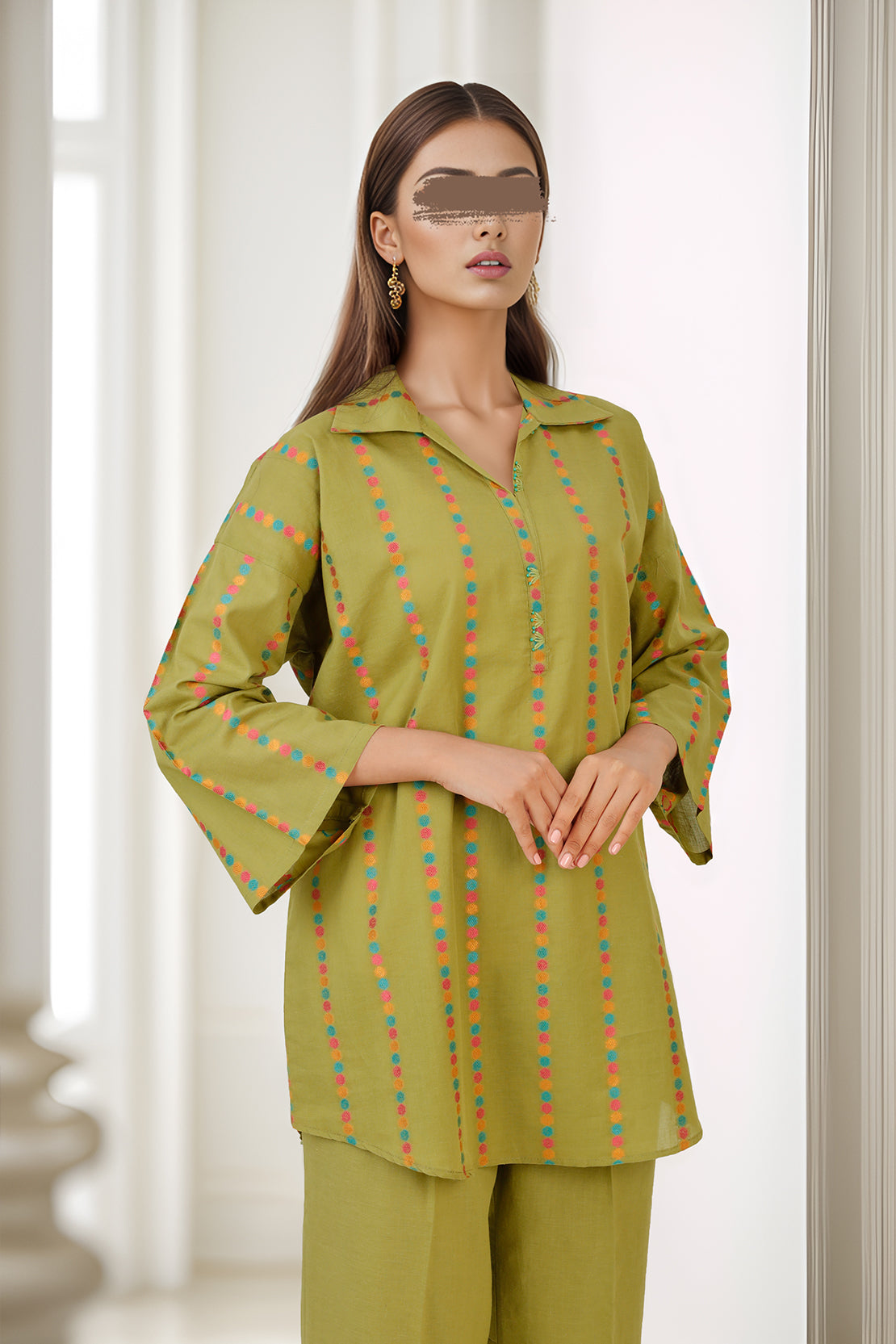 Cotton Jacquard Stitched 2 Piece (Shirt/Trouser)59360