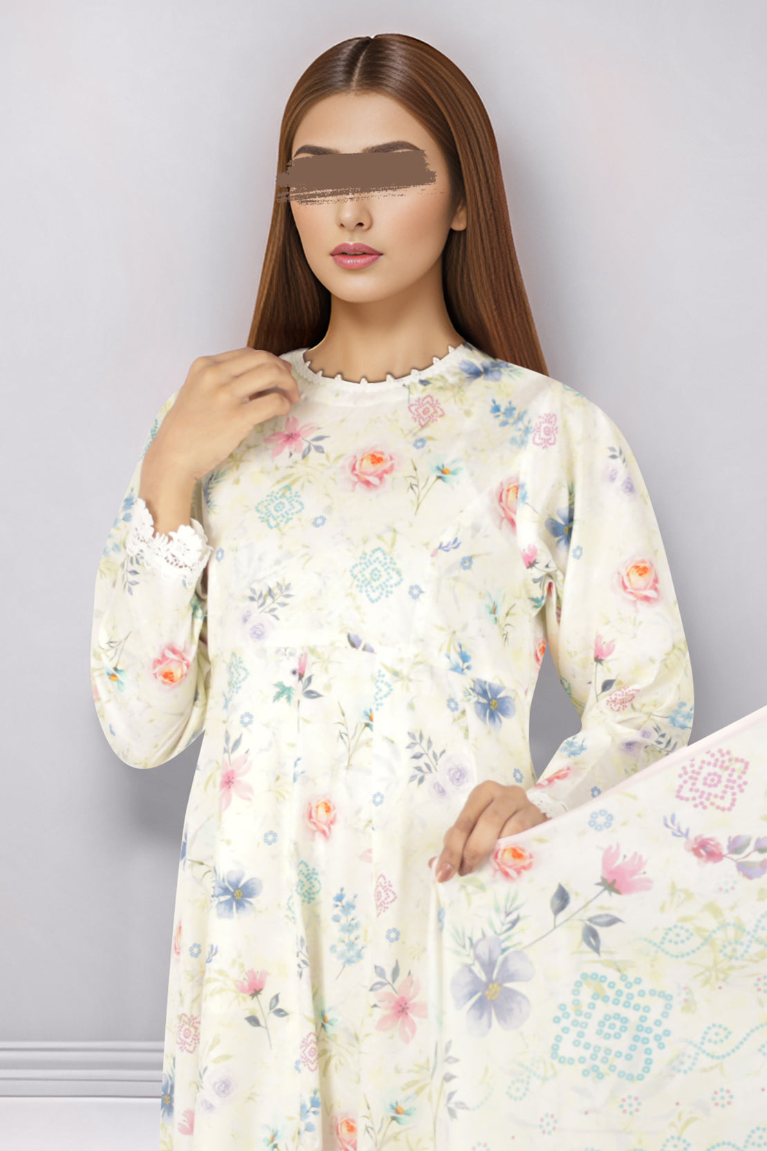Cotton Jacquard Stitched 3 Piece58155