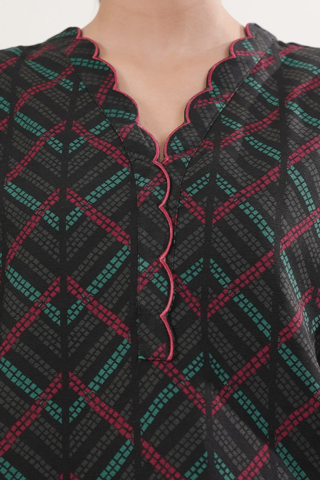 Printed Embroidered Khaddar Stitched Shirt77496