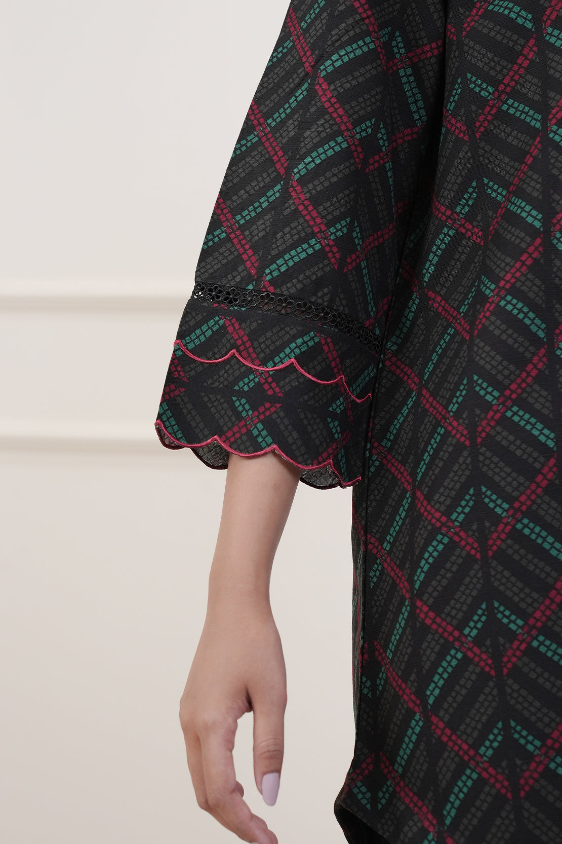 Printed Embroidered Khaddar Stitched Shirt77496