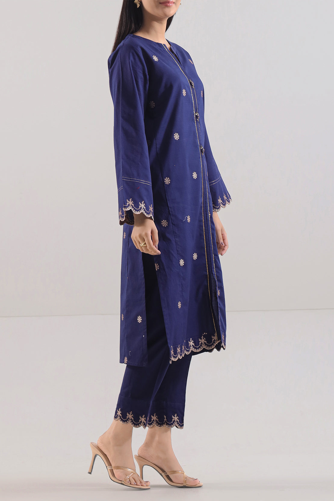 Cotton Jacquard Stitched 2 Piece (Shirt/Trouser)103908