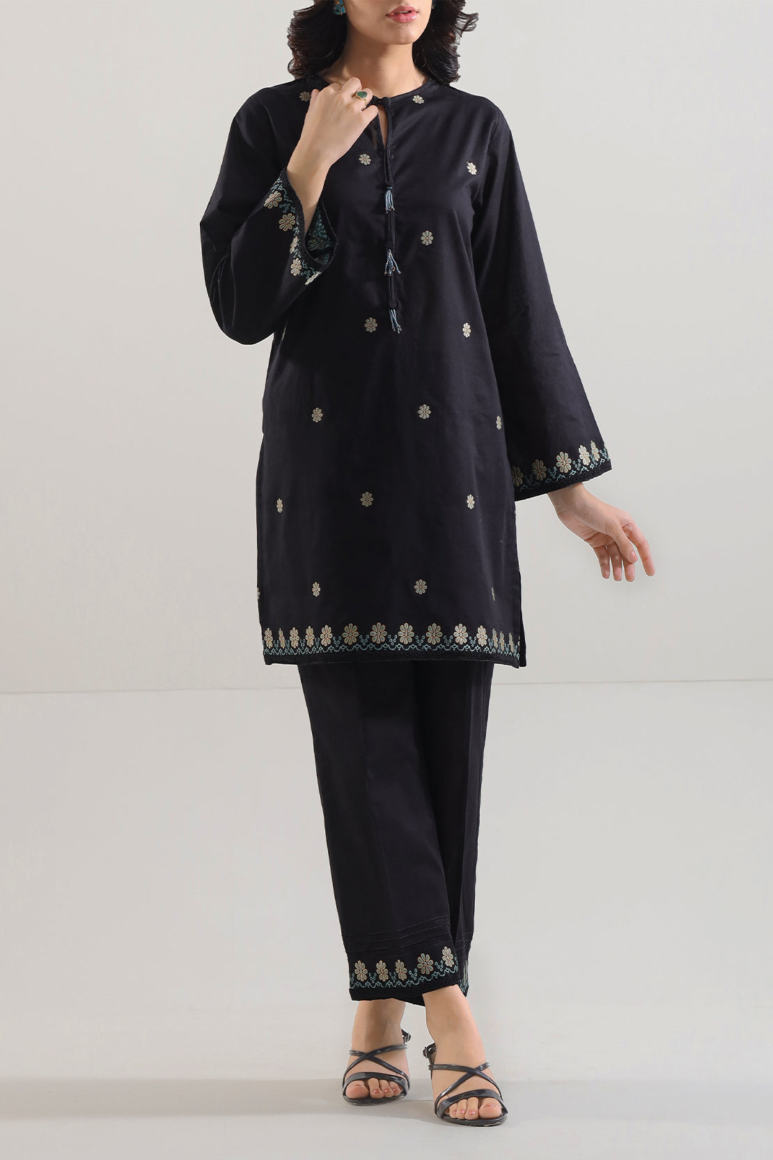 Cotton Jacquard Stitched 2 Piece (Shirt/Trouser)100472