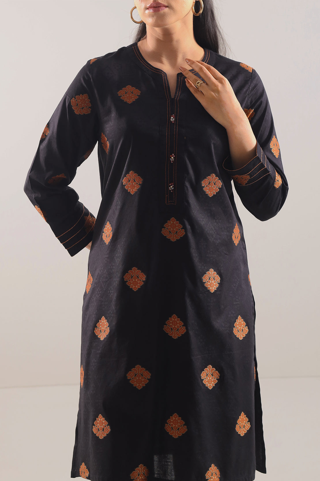 Cotton Jacquard Stitched 2 Piece (Shirt/Trouser)117248