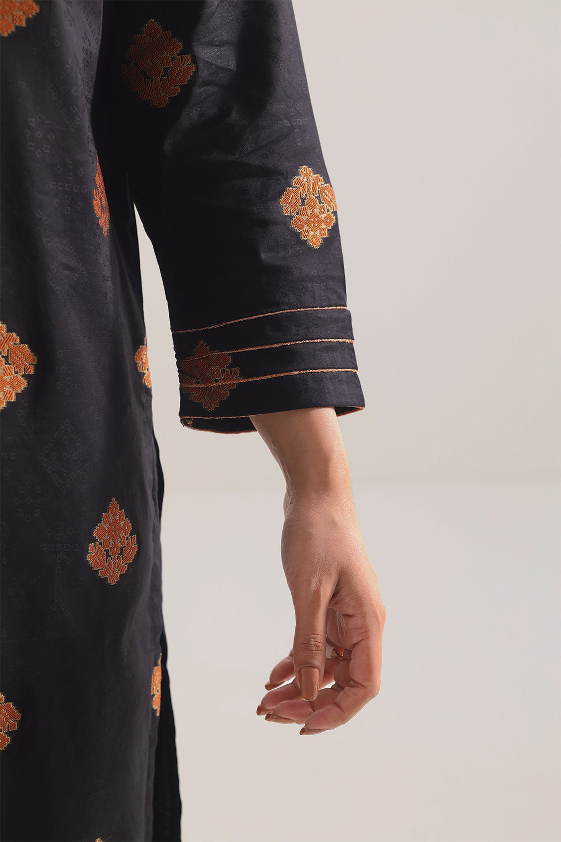 Cotton Jacquard Stitched 2 Piece (Shirt/Trouser)117248