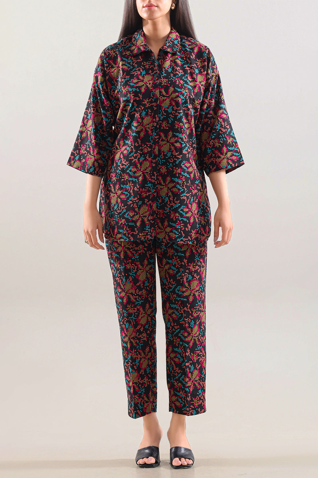 Printed Khaddar Stitched Shirt71290