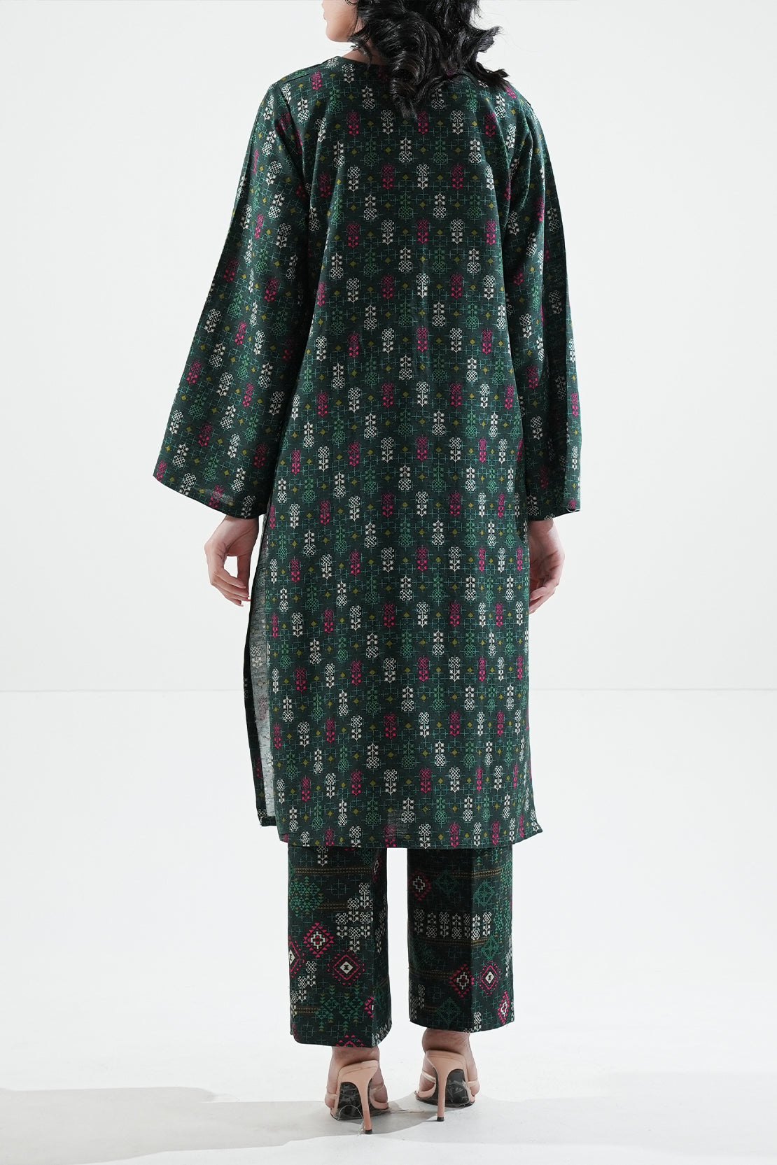 Printed Khaddar Stitched 2 Piece (Shirt/Trouser)74111