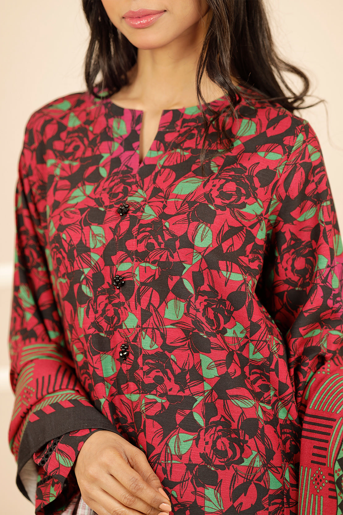 Printed Khaddar Stitched 2 Piece (Shirt/Trouser)76327