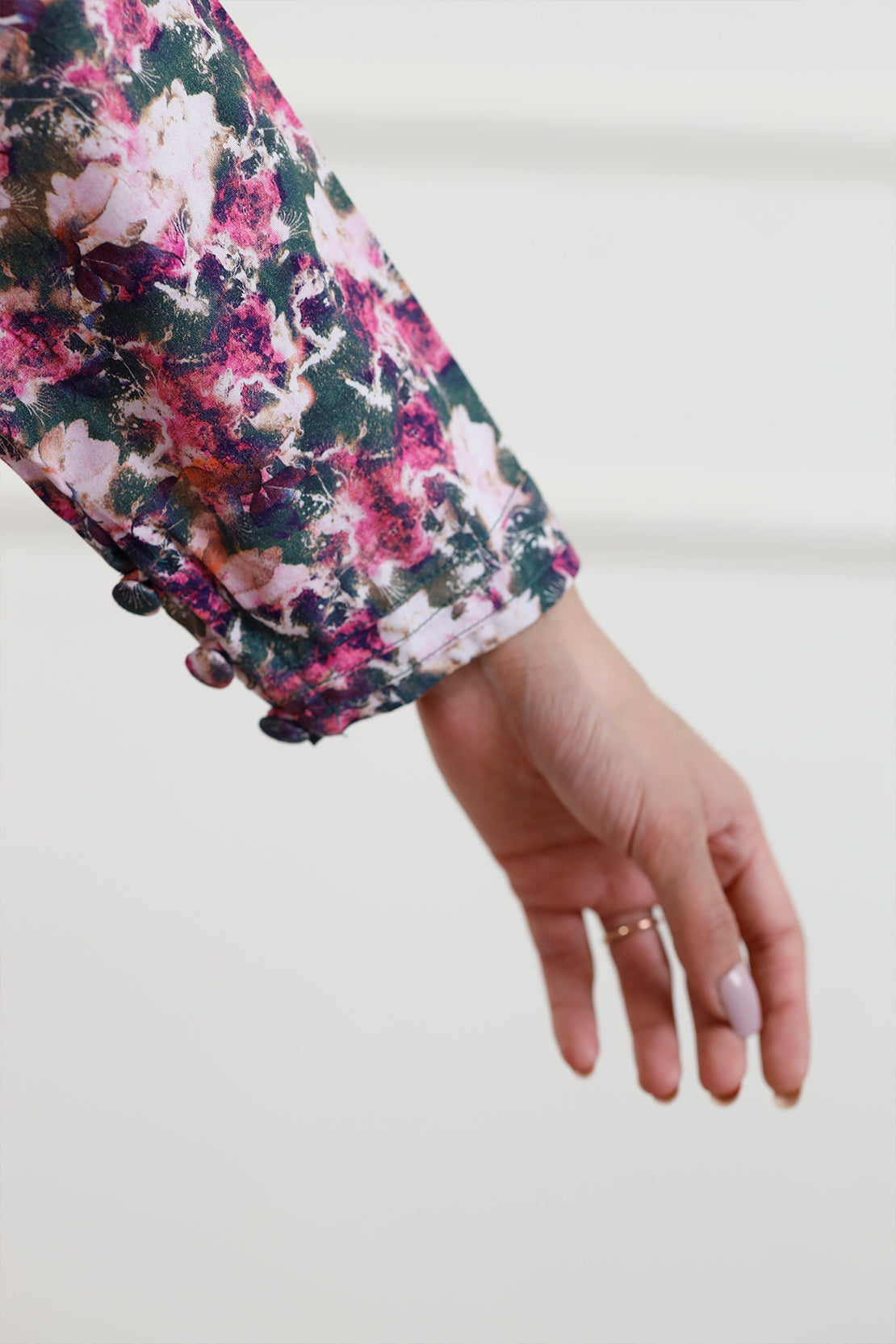 Printed Slub Cotton Stitched Shirt76696