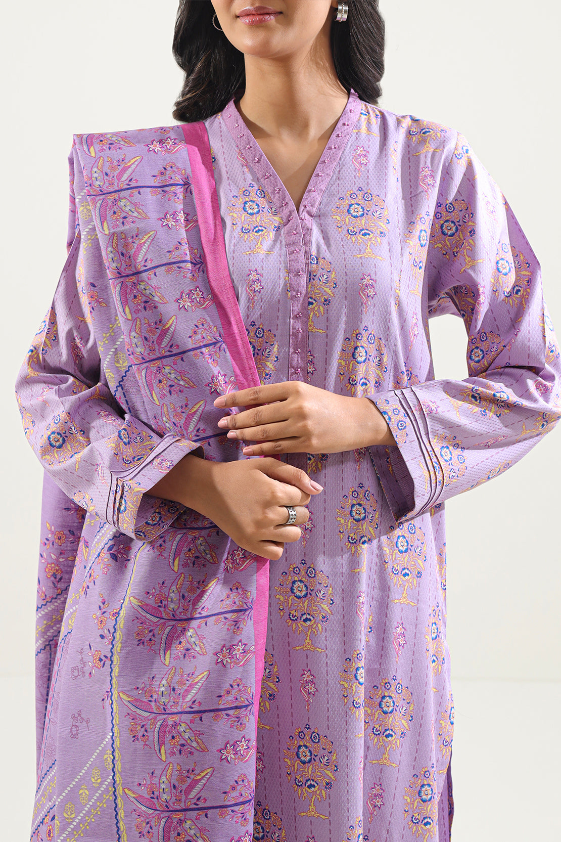 Stitched Printed Fancy Jacquard Khaddar 2 Piece (Shirt/Trouser)76507