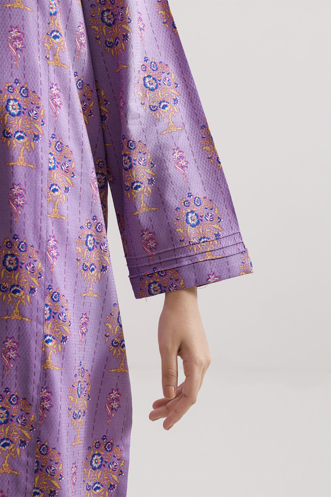 Printed Fancy Jacquard Khaddar Stitched Shirt76486