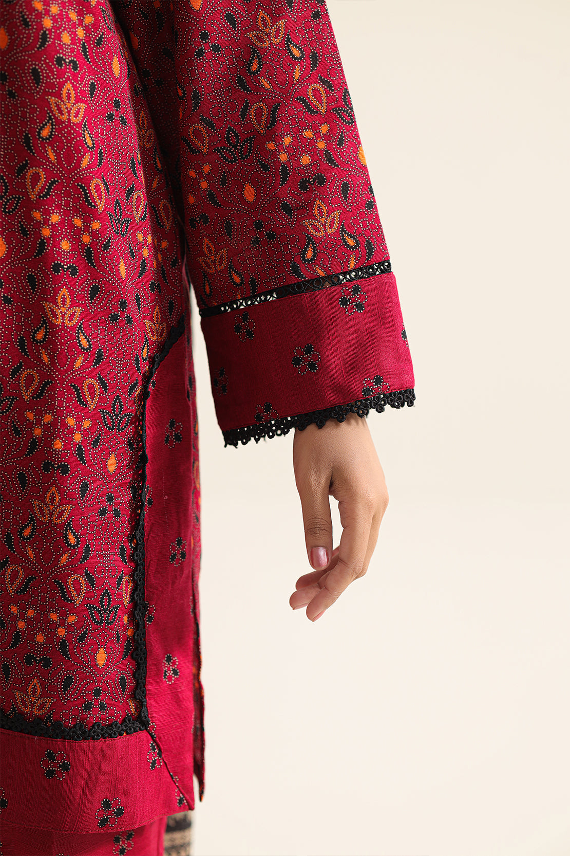 Printed Khaddar Stitched 3 Piece78465