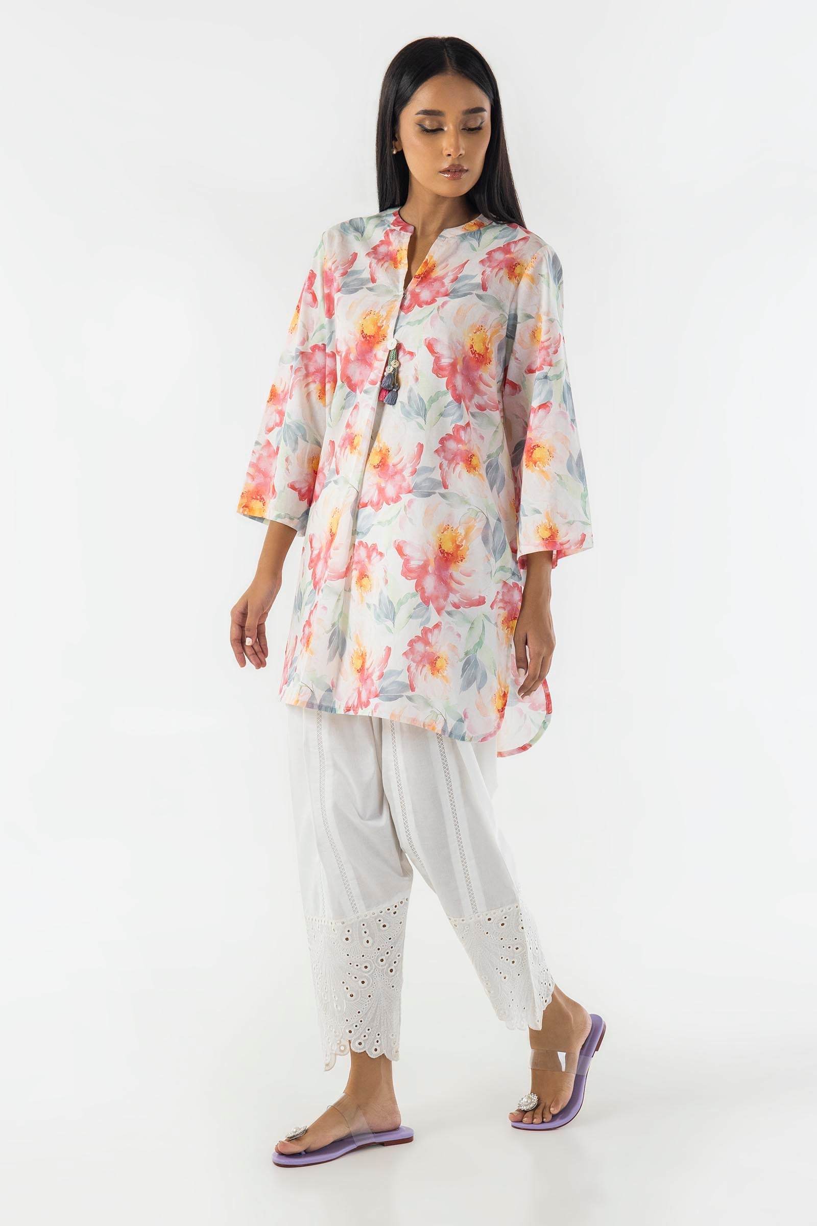 Stitched Basic Lawn Shirt