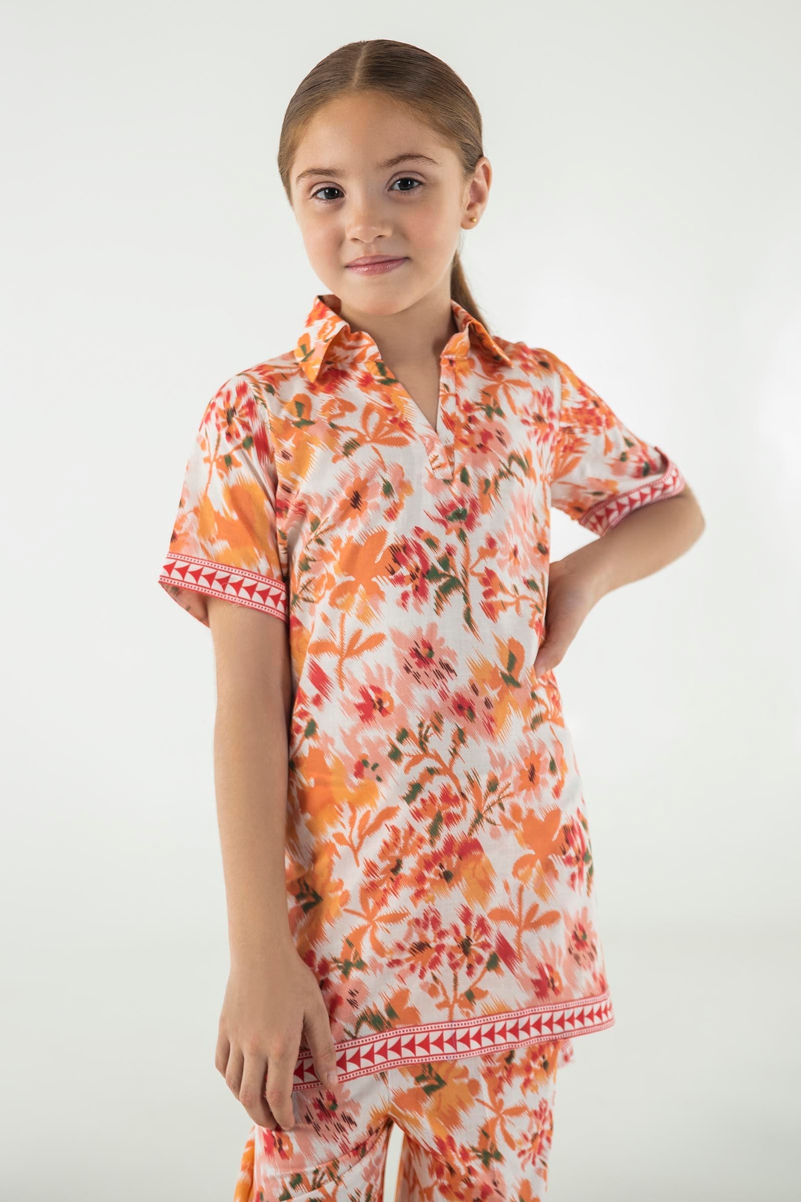 Stitched Kids Multi Printed Shirt + Culotte