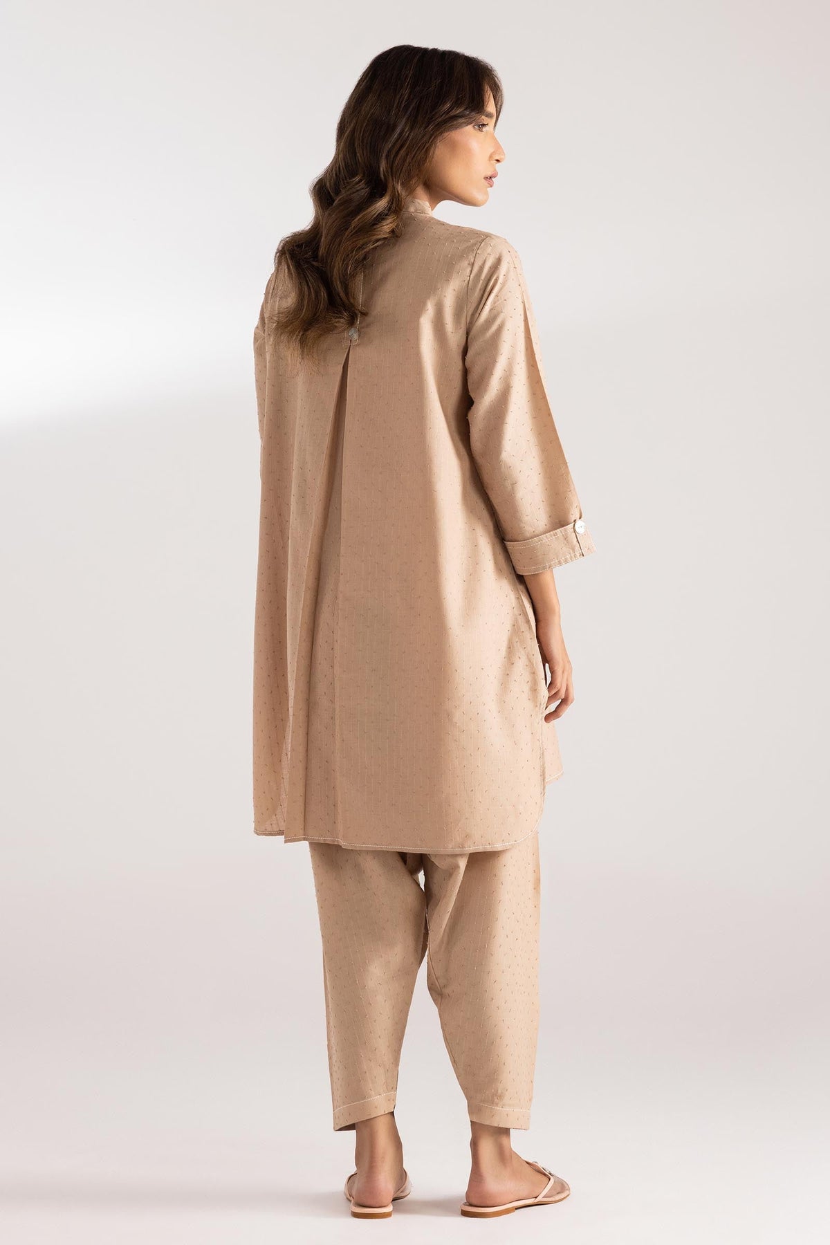 Stitched Dyed Cotton Brochia Set