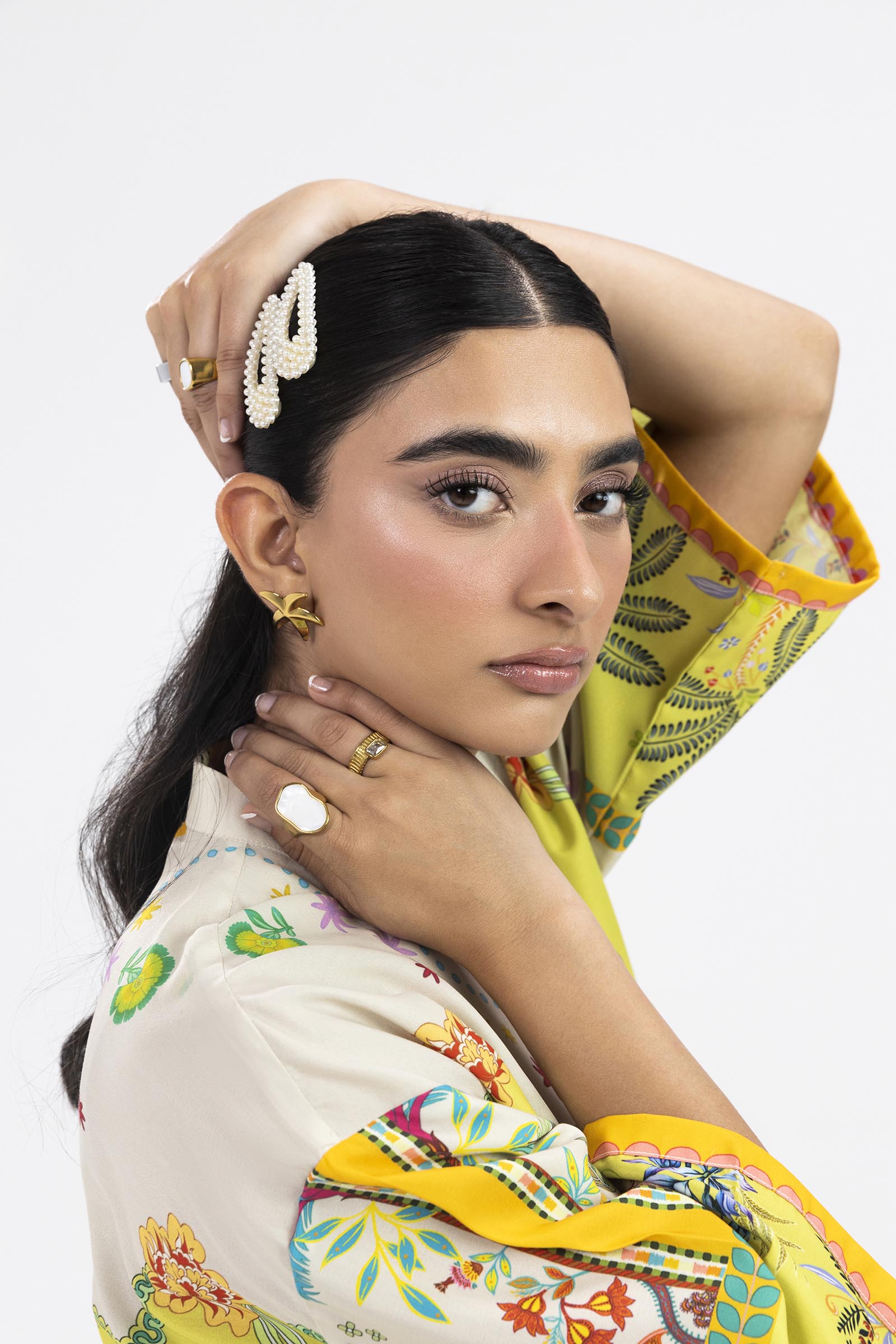 Stitched Printed Cambric Shirt + Skinny Shalwar