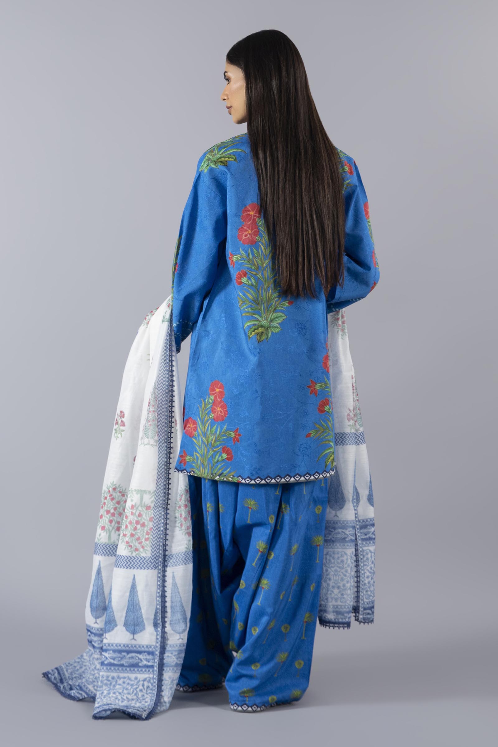 Stitched Printed Viscose Shirt + Shalwar