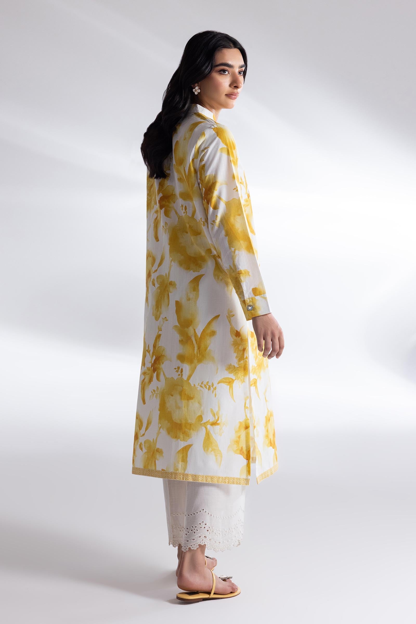 Stitched Printed Slub Shirt