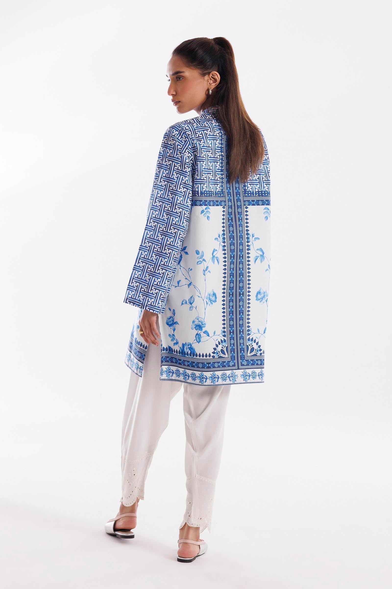 Stitched Basic Lawn Shirt
