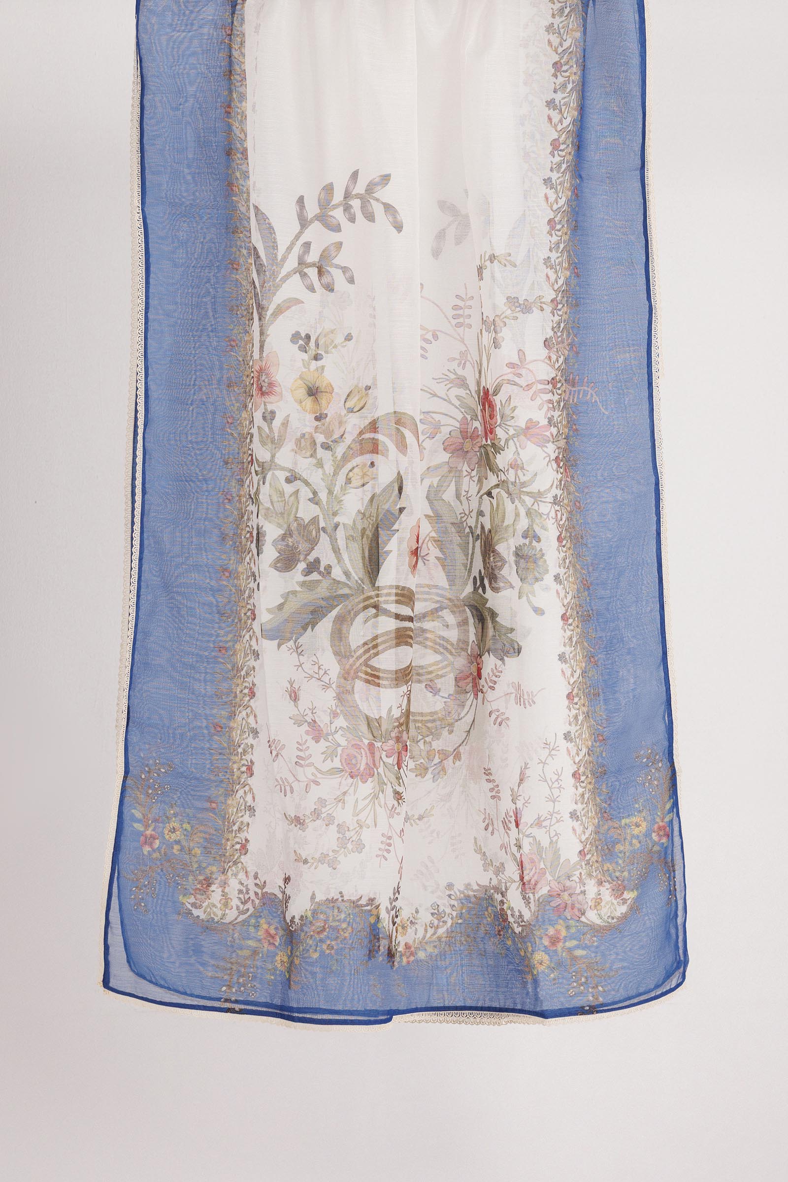Stitched Printed Cotton Net Dupatta
