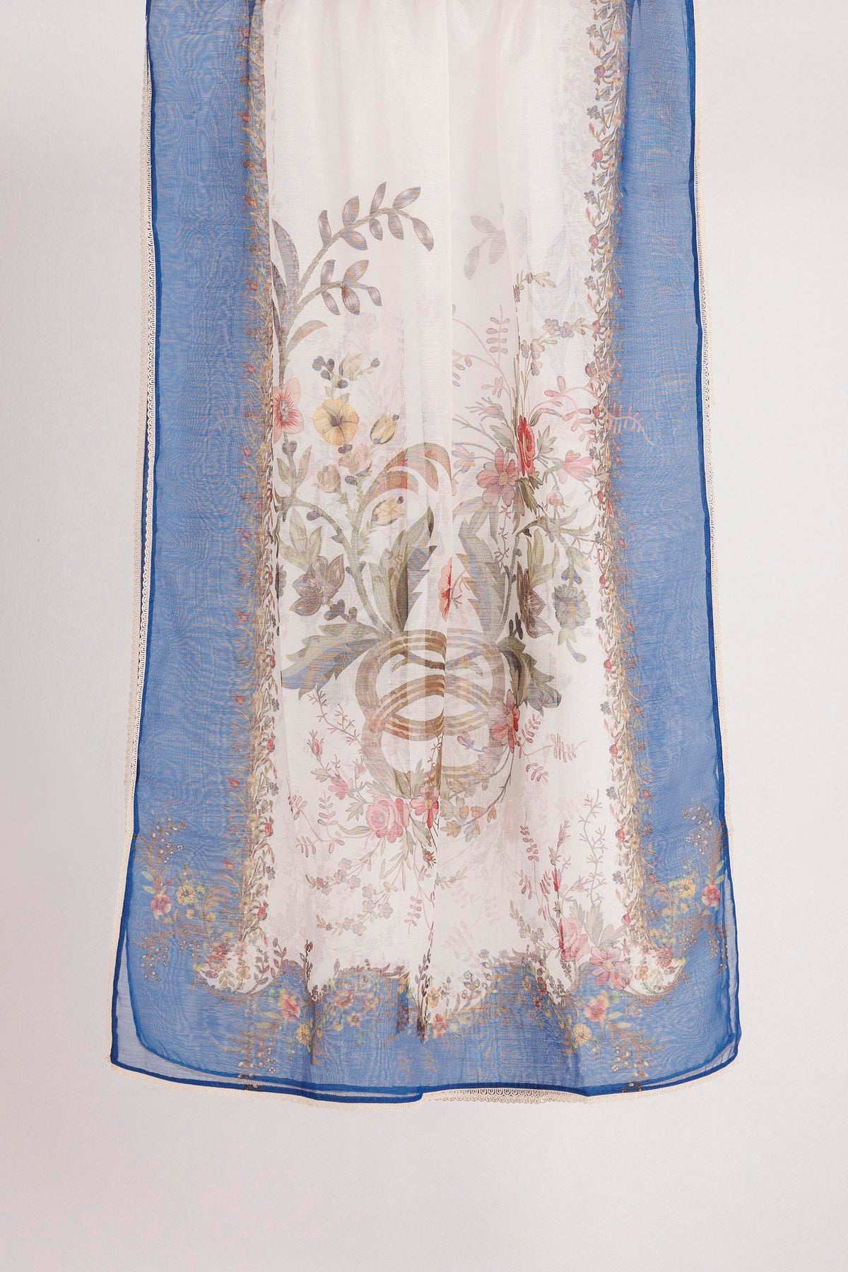 Stitched Printed Cotton Net Dupatta